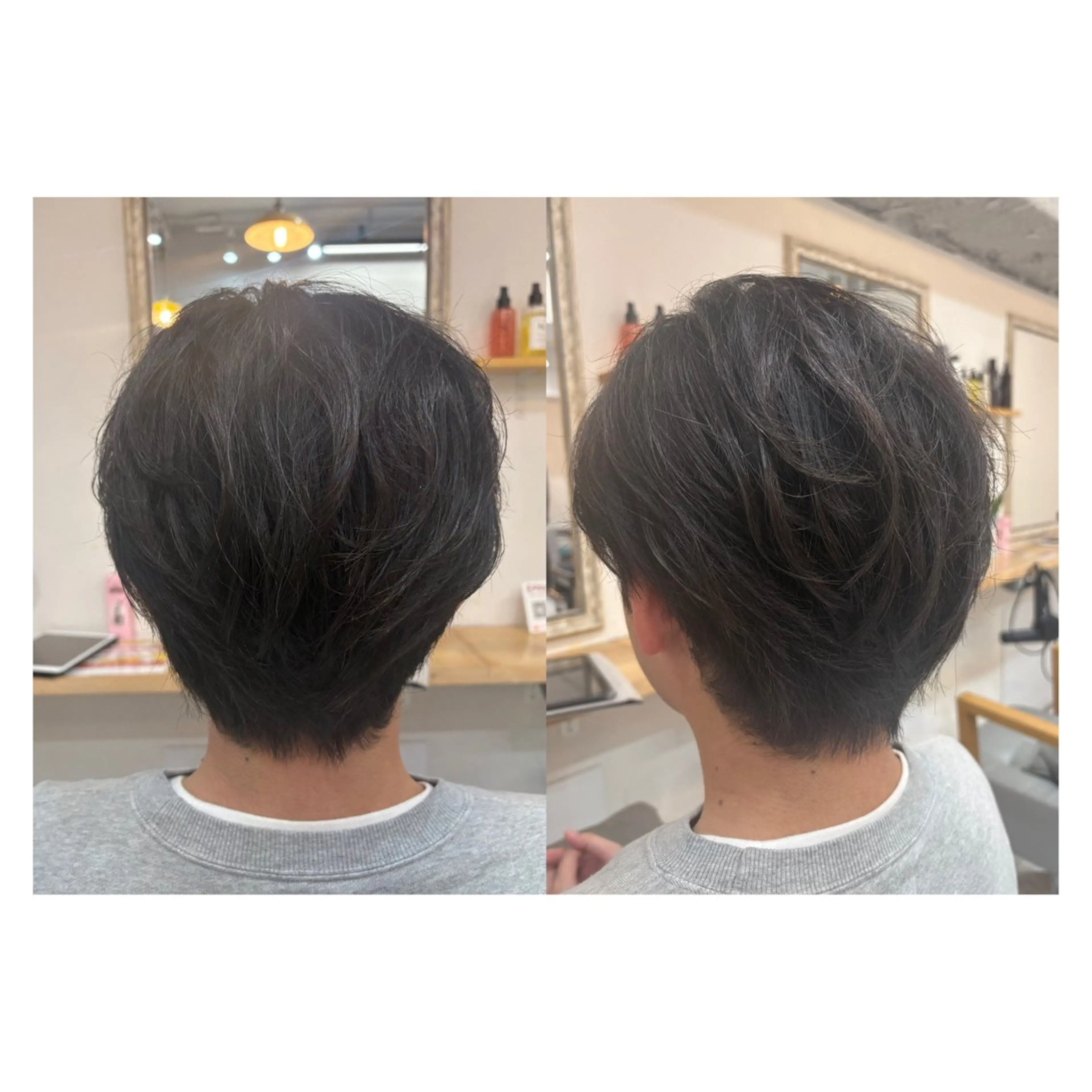 メンズ レイヤーカット・ 縮毛矯正 星野のヘアスタイル
