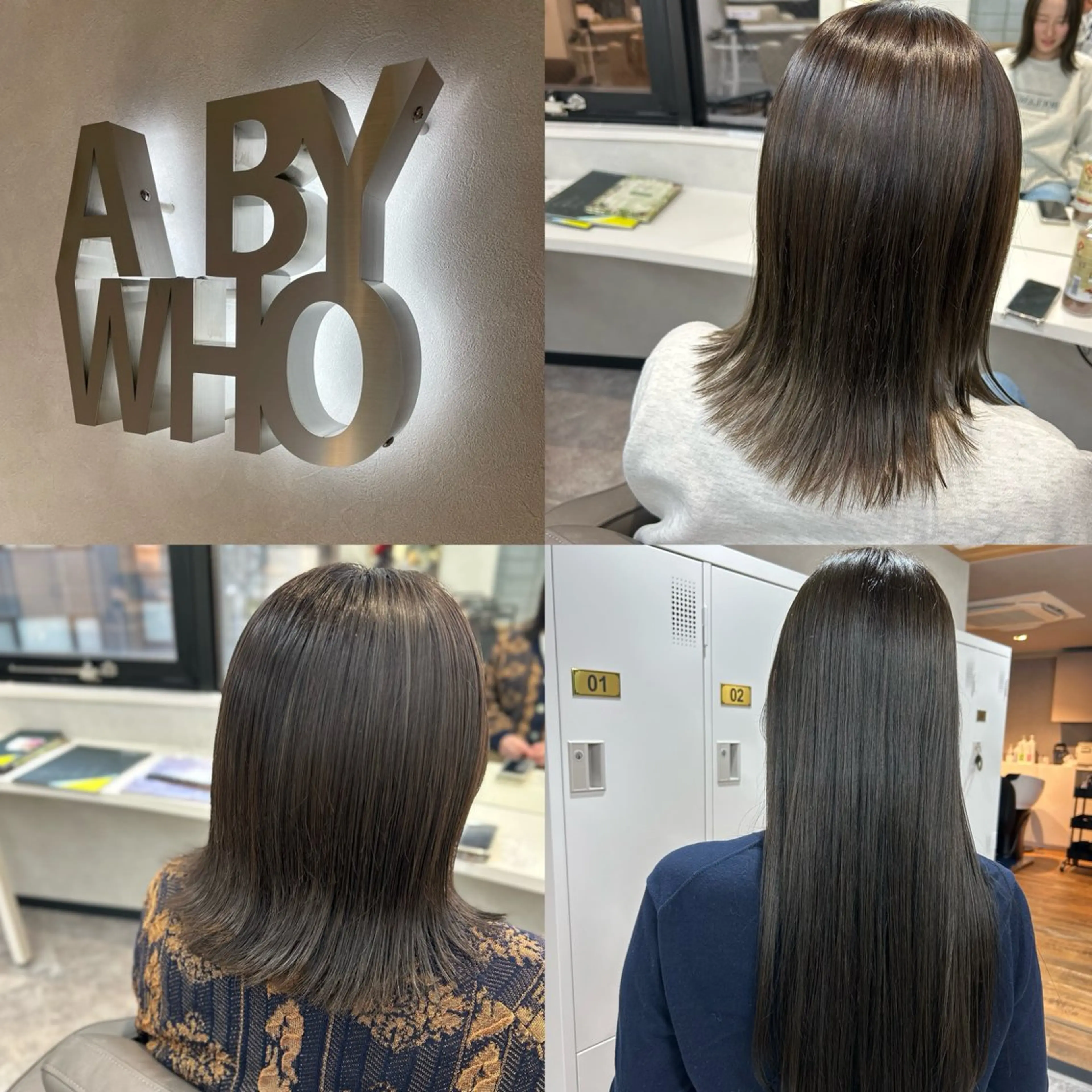 ミディアム カラー アッシュ オレンジ カット ヘアカラー 荻野 晴香のヘアスタイル