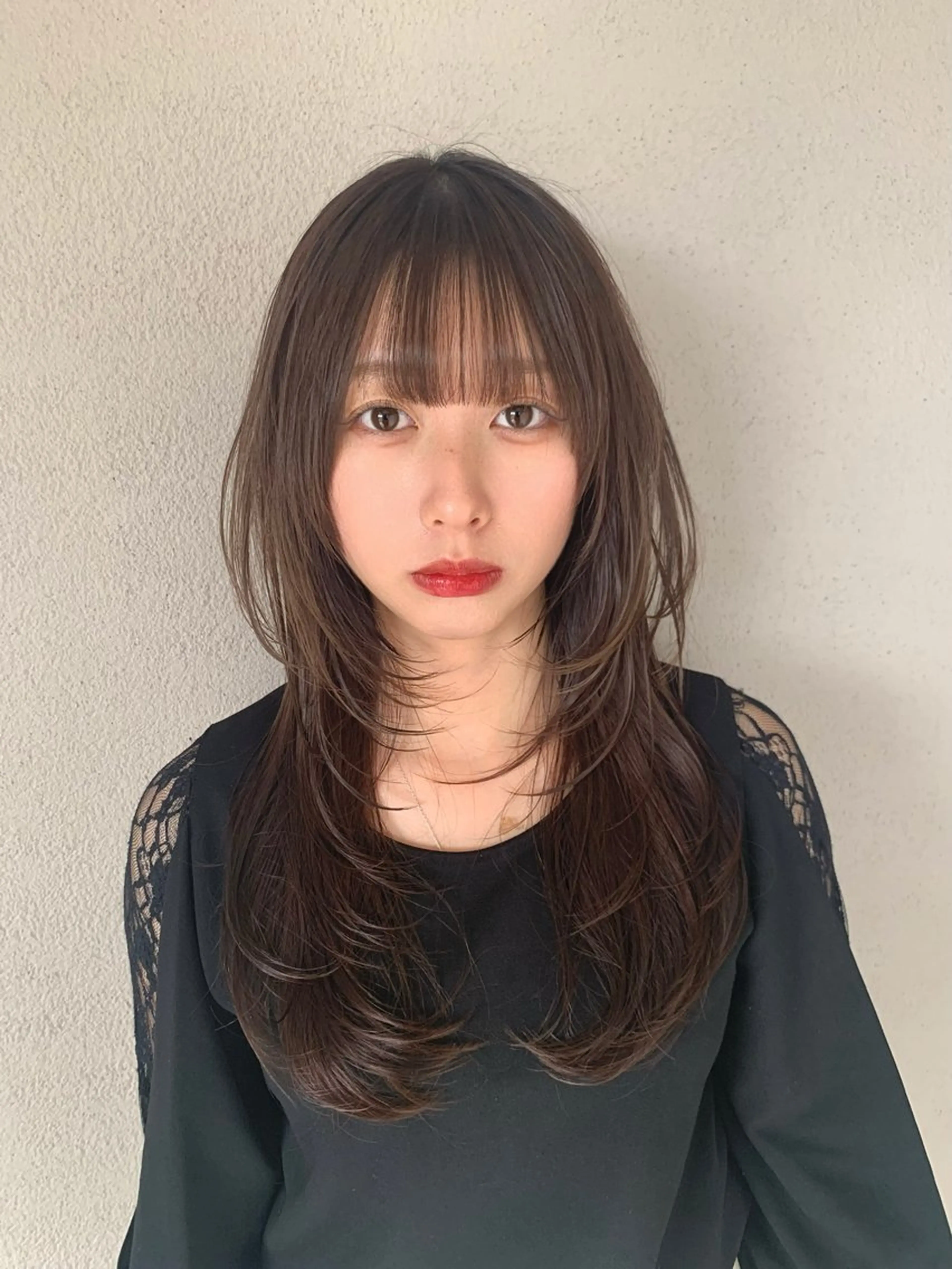 ミディアム ハッシュカット レイヤー/韓国風/ 縮毛矯正/沖谷航のヘアスタイル