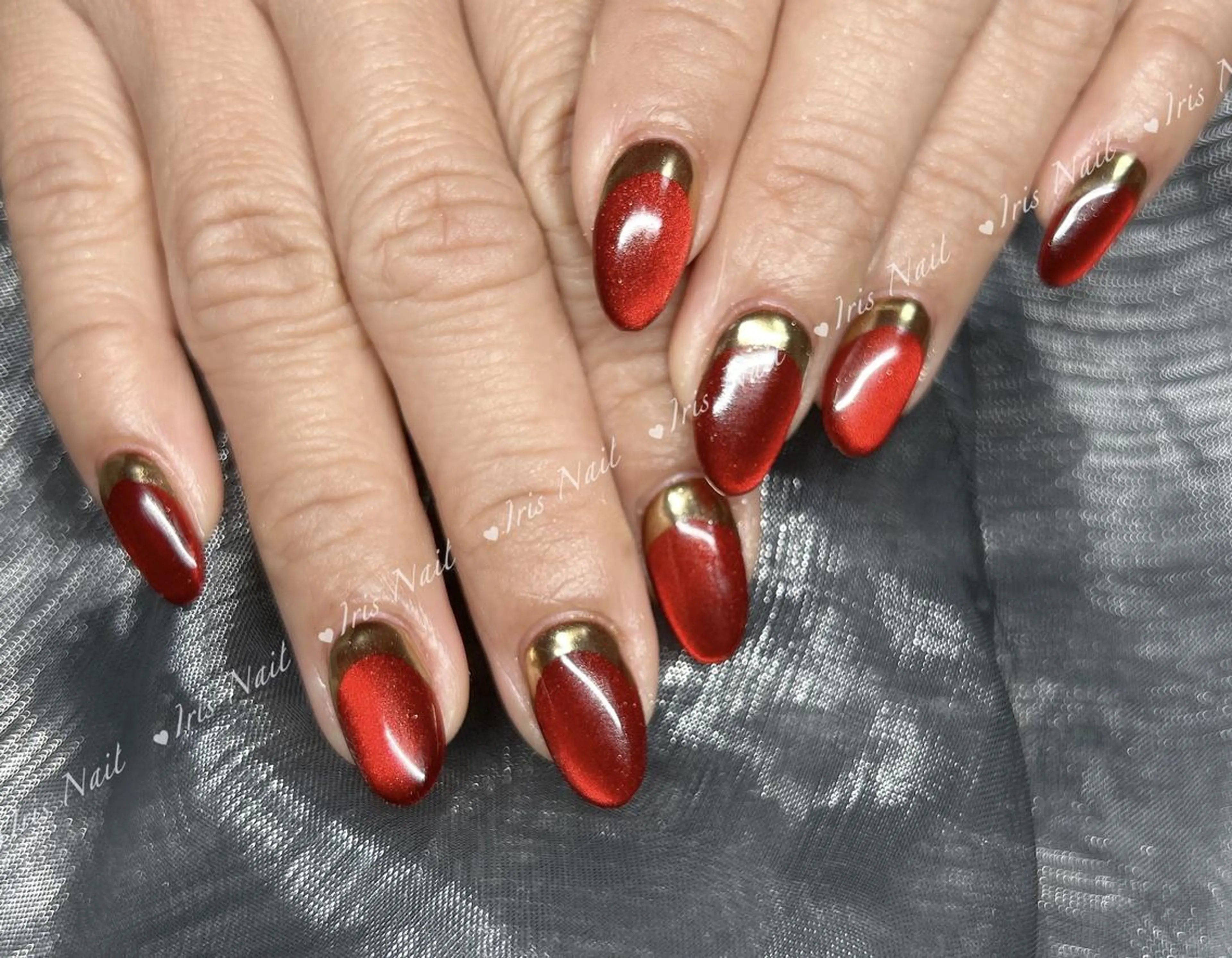 ネイル マグネットネイル ハンドネイル ハンドケア 🍒IRIS Nail🌸のネイルデザイン