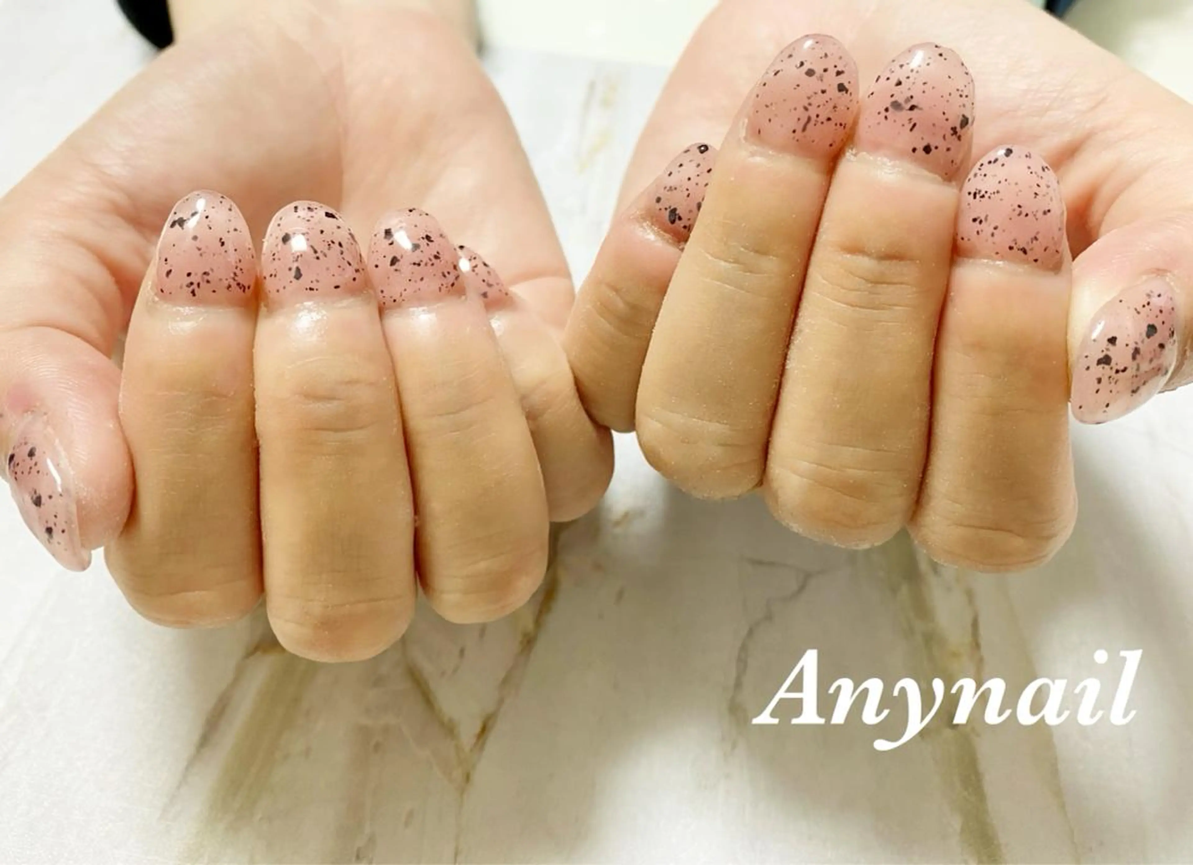 ネイル ブルー ジェルネイル ワンカラーネイル スカルプネイル ハンドネイル 岩澤 恵子のネイルデザイン