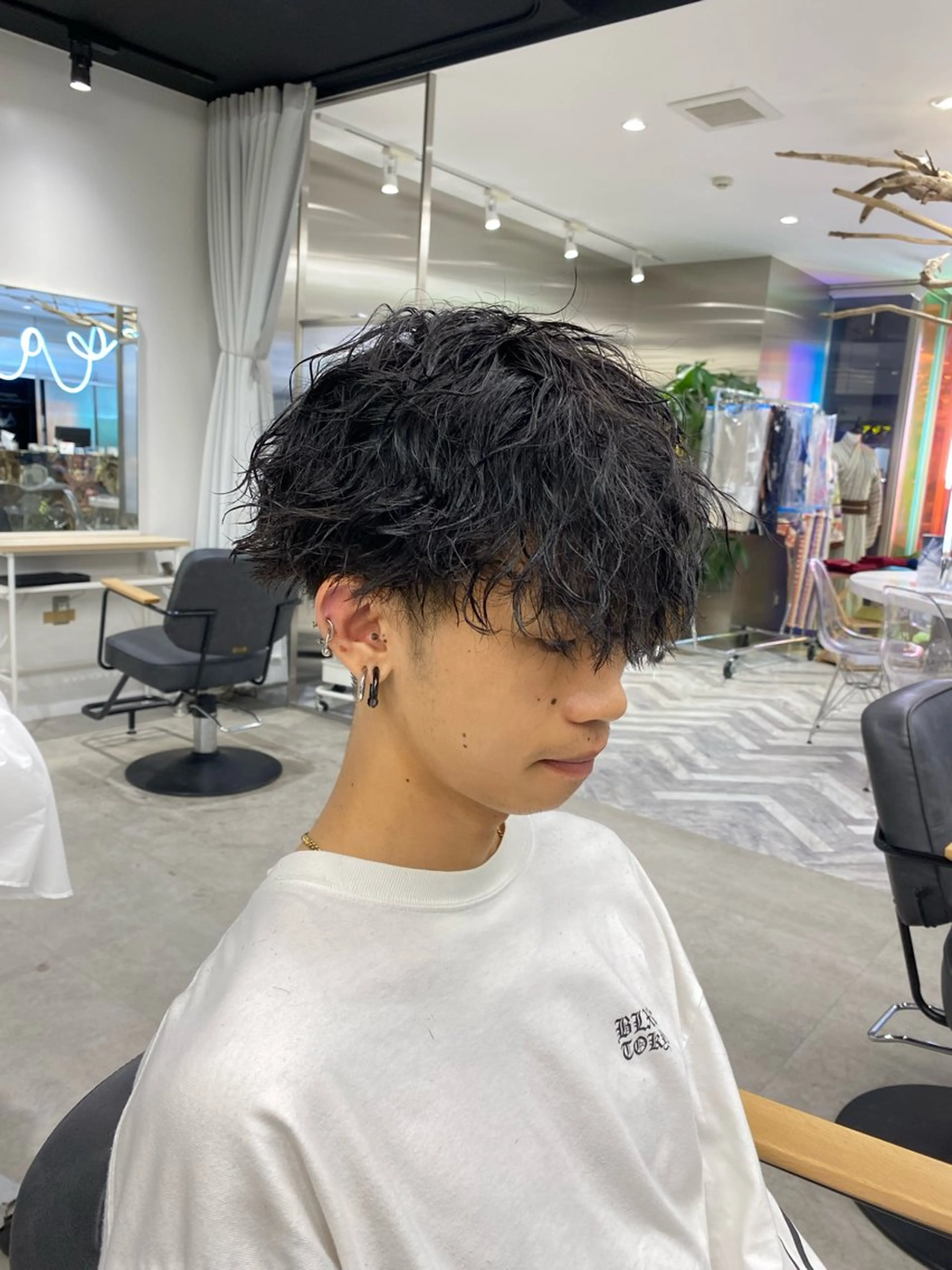 パーマ メンズ カット パーマ シャドウパーマ/ ルーズパーマ/メンズのヘアスタイル