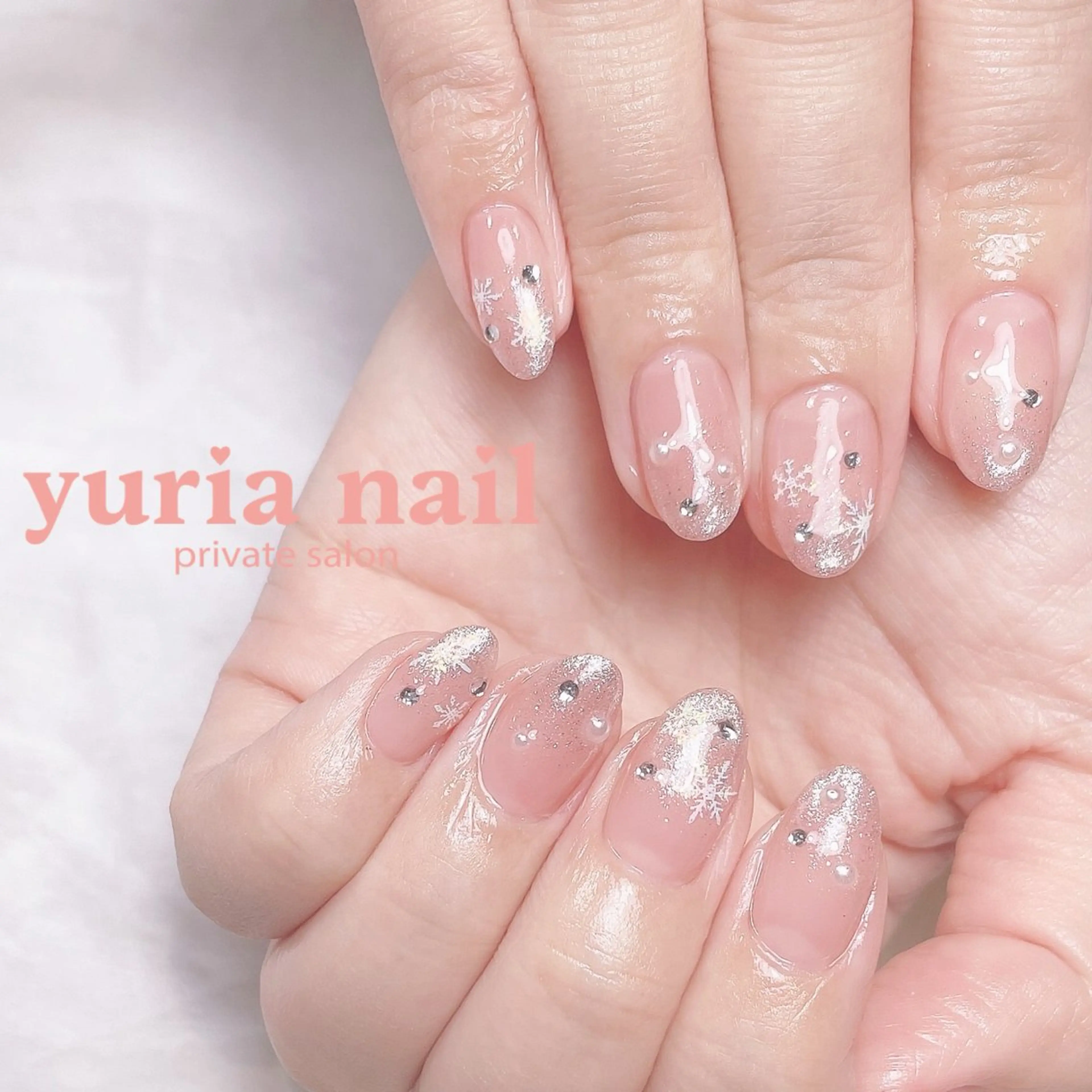 ネイル ジェルネイル キラキラネイル ラメ(グリッター) ラメグラデーション マグネットネイル ハンドネイル 小林 ゆりあのネイルデザイン