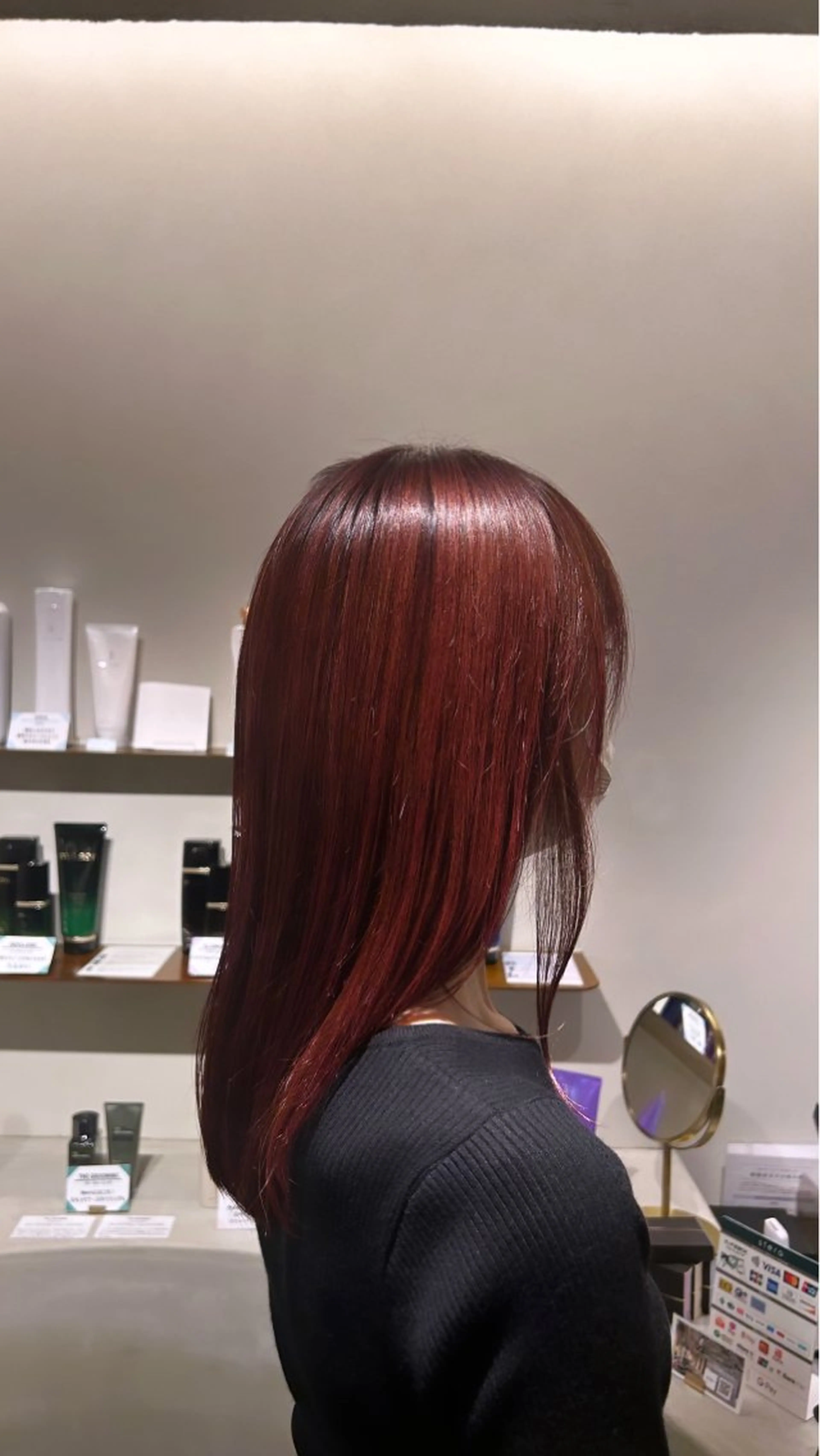 セミロング カラー 野上 晃生のヘアスタイル