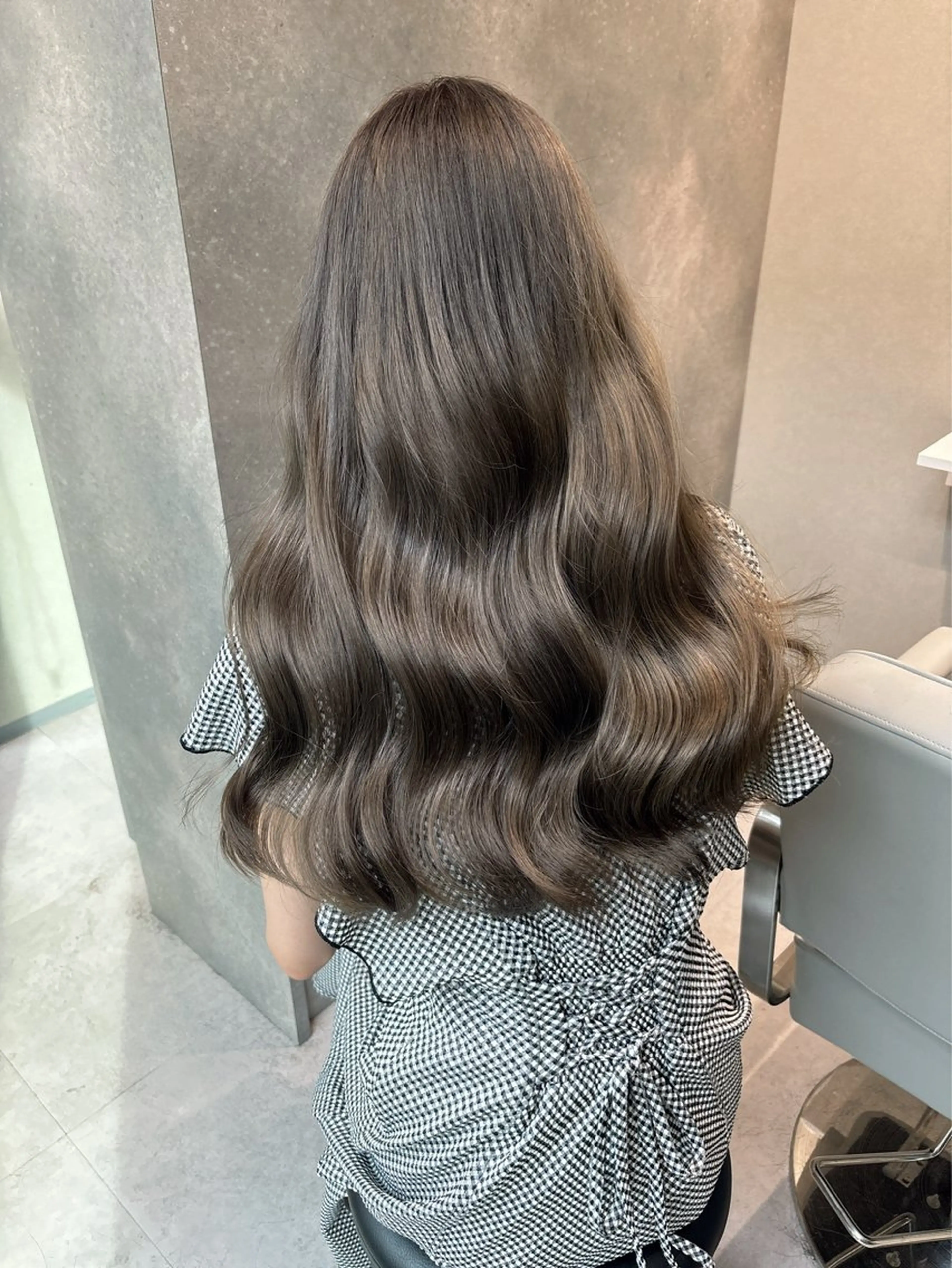 ミディアム 髪質改善 韓国風ヘア ヘアカラー トリートメント rina／ベージュ ワンホン/韓国ヘアのヘアスタイル