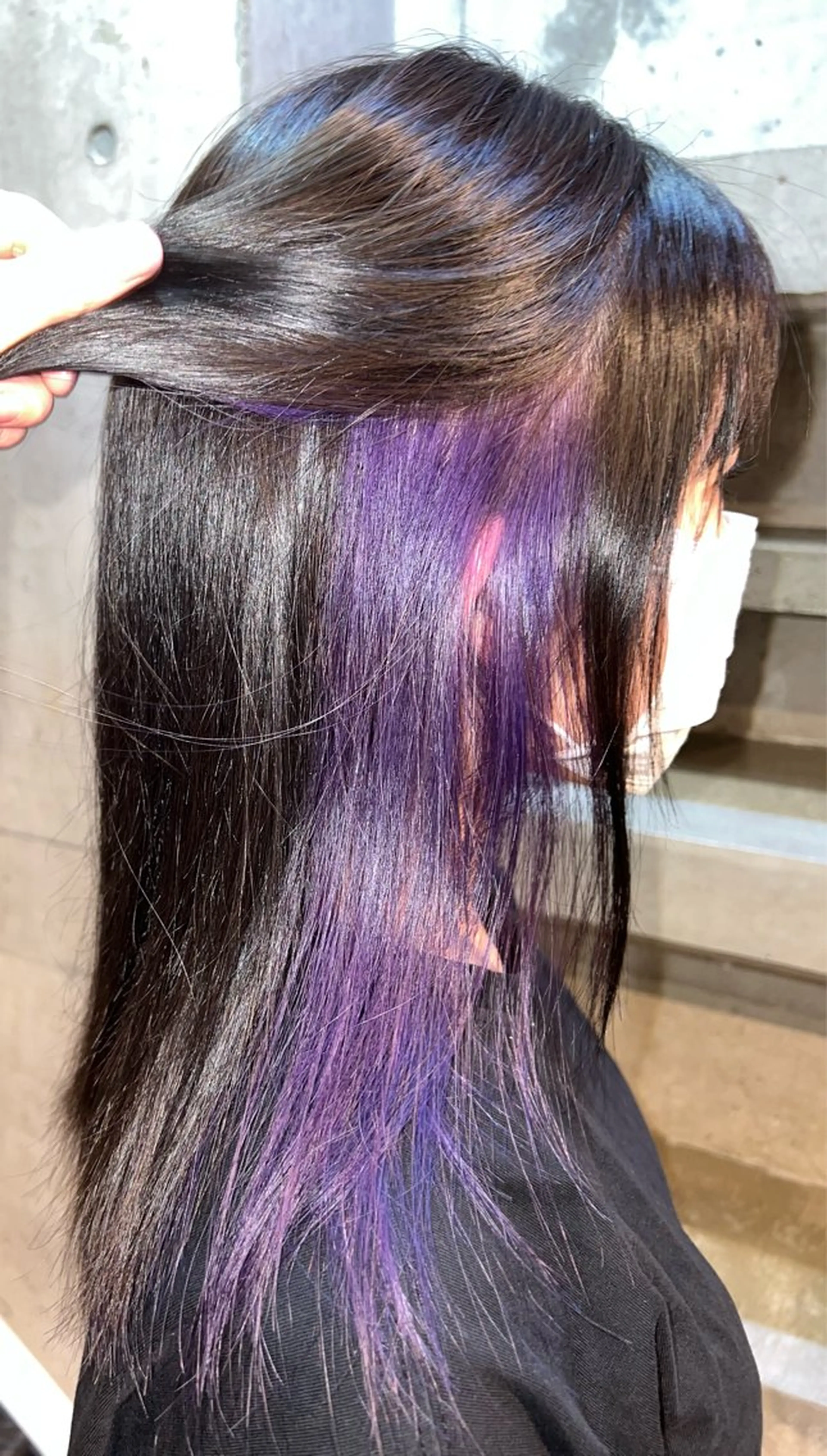カラー イヤリングカラー ラベンダーカラー momo /鍛冶屋町のヘアスタイル