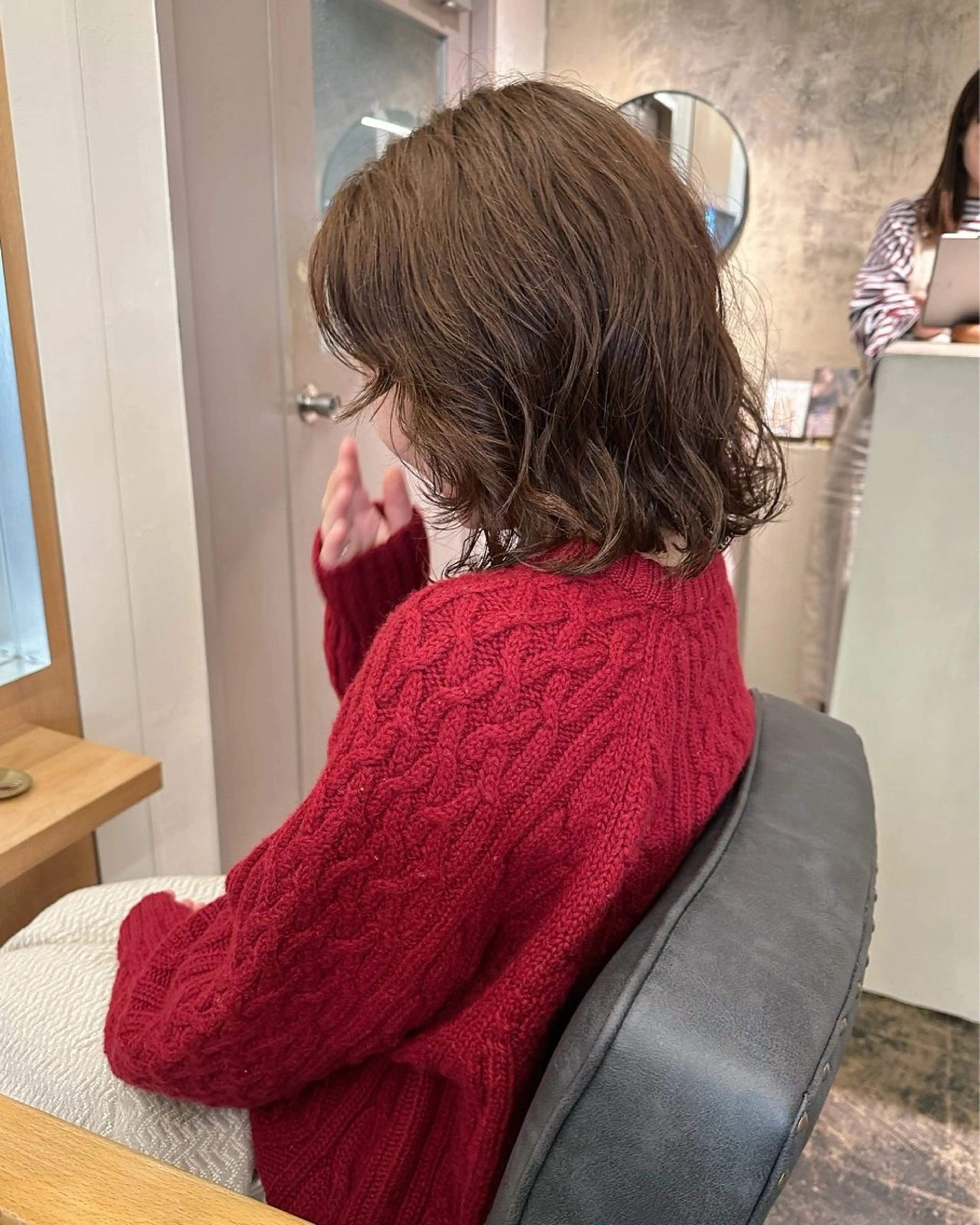 ミディアム パーマ ミディアムパーマ ボブ カット パーマ yupi🐈‍⬛ レイヤー/パーマのヘアスタイル