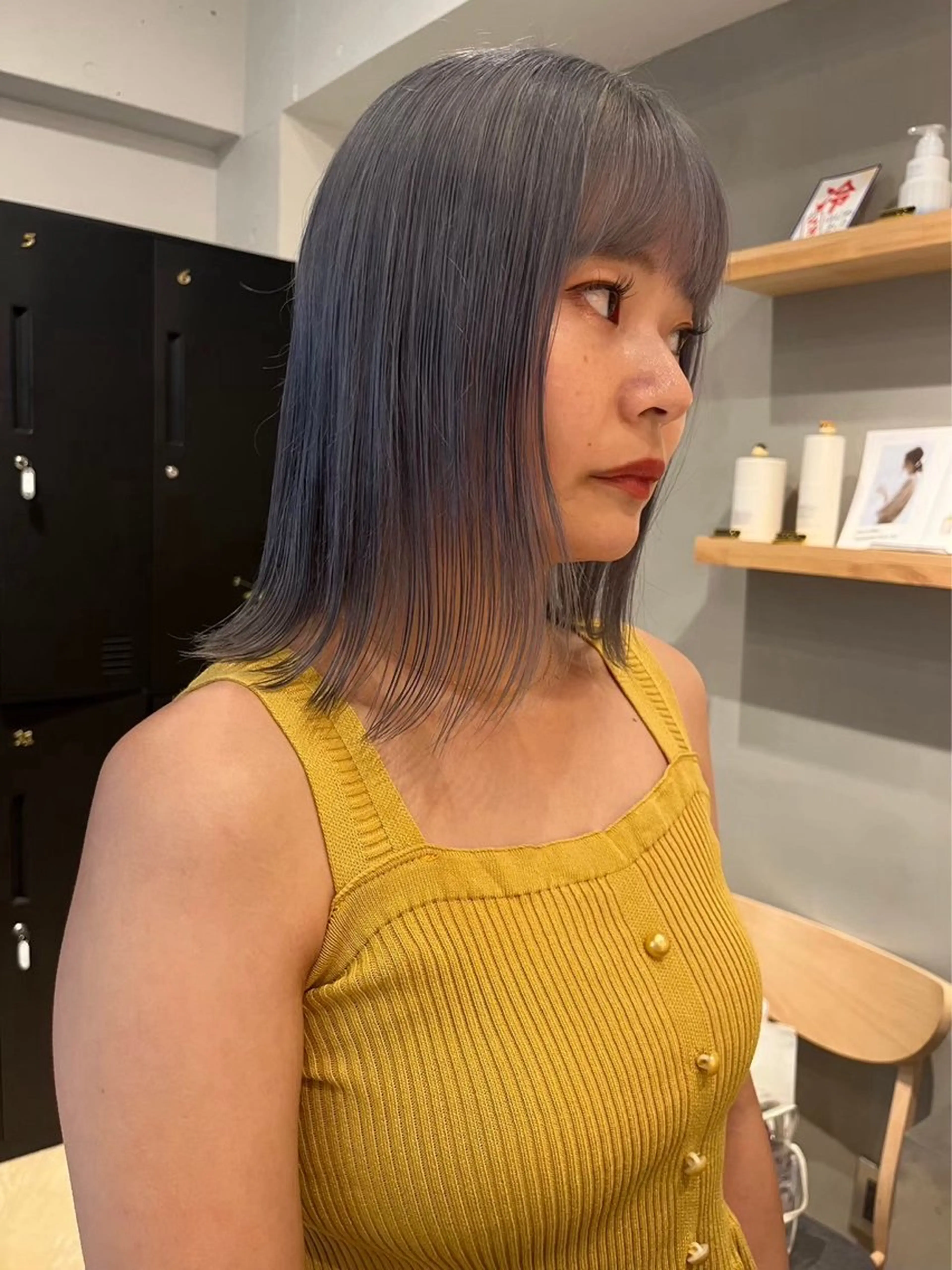 ミディアム ヘアカラー トリートメント ヘアセット 🧤高明度ハイトーン 🧤莉音のヘアスタイル