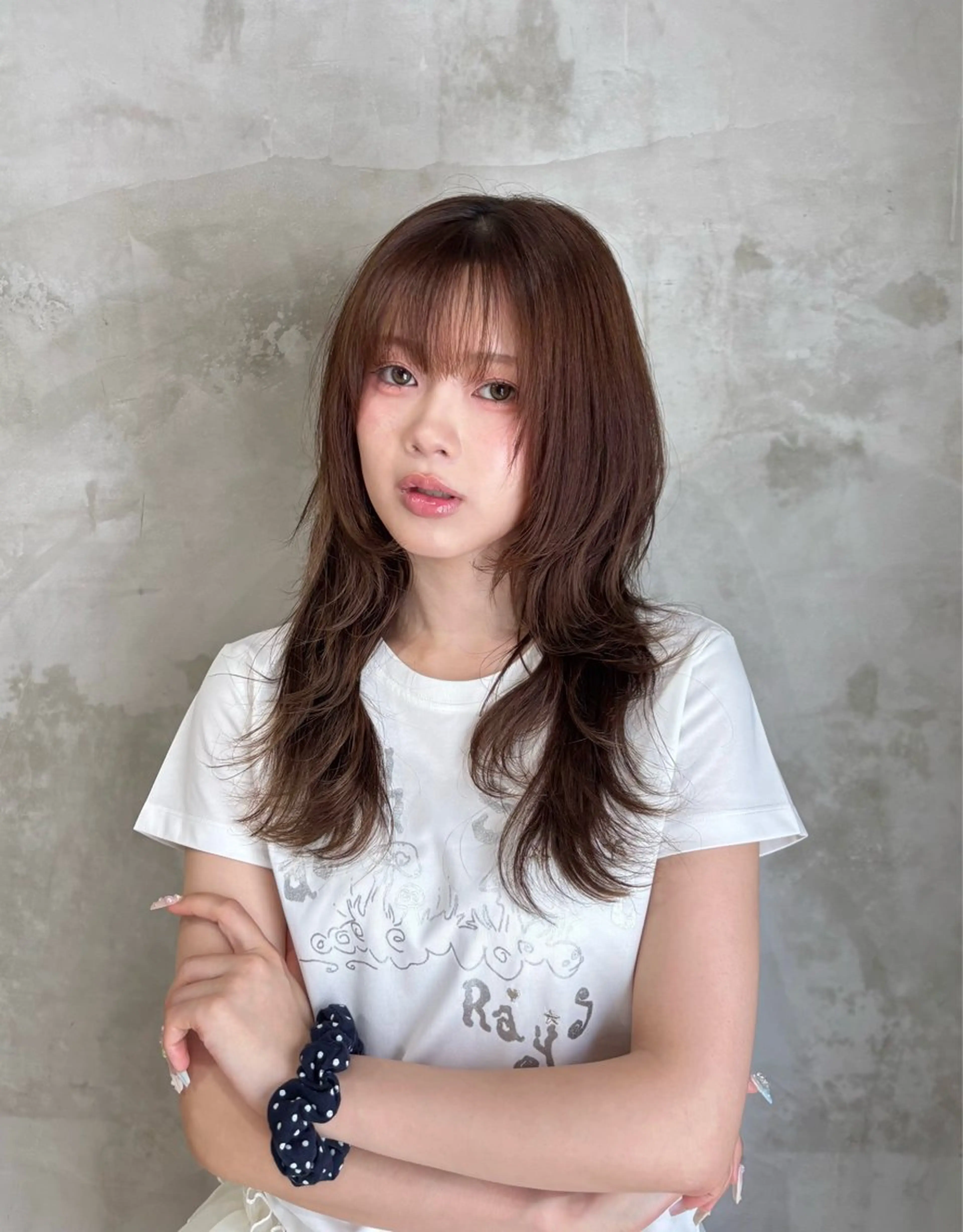 ロング カラー カット ヘアカラー ❤︎韓国レイヤ ー❤︎/saraのヘアスタイル