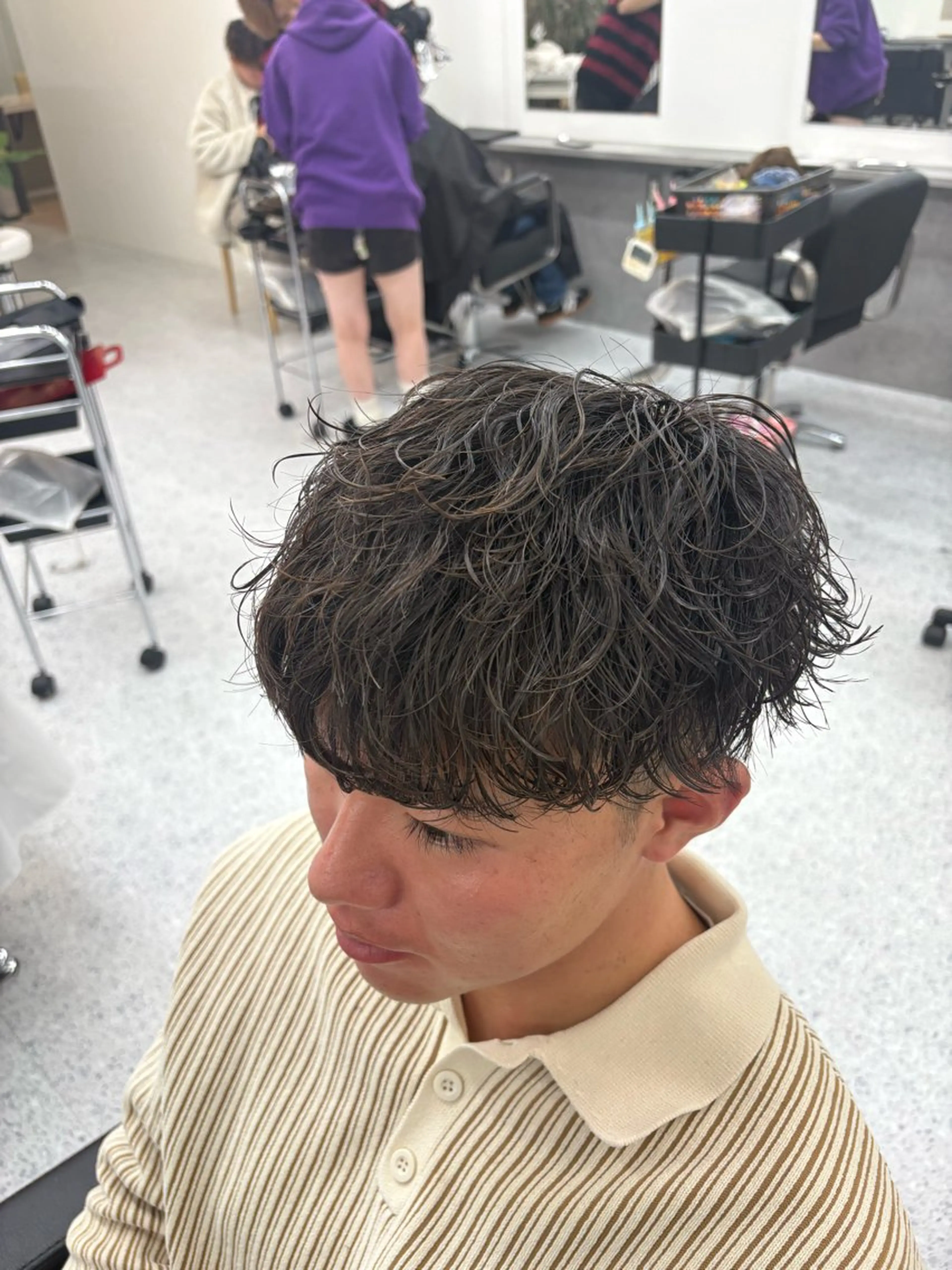 パーマ メンズ 笹江 瑞穂のヘアスタイル