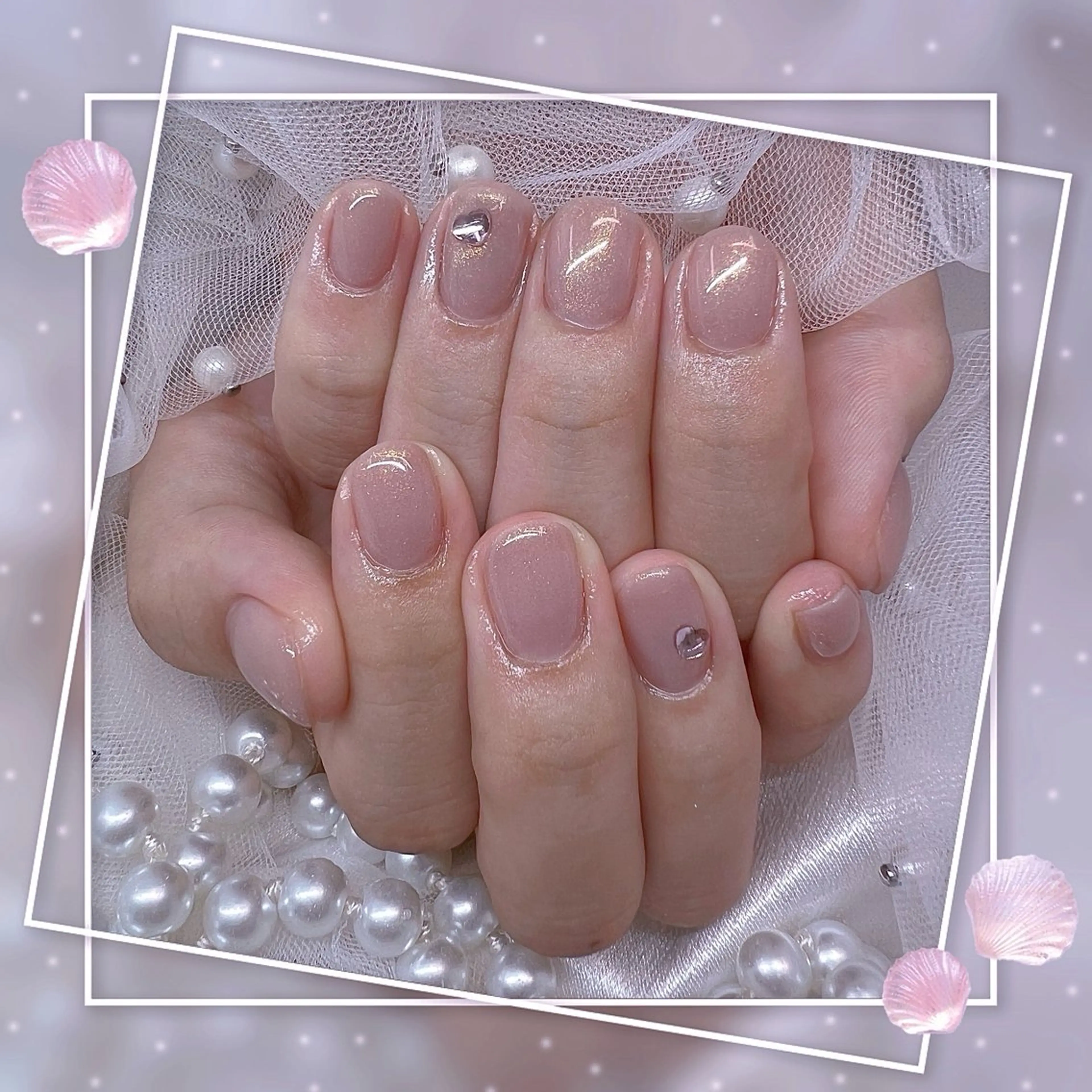 ネイル チークネイル フレンチネイル グラデーション マグネットネイル マグネットフレンチ Chill Nailsalonのネイルデザイン