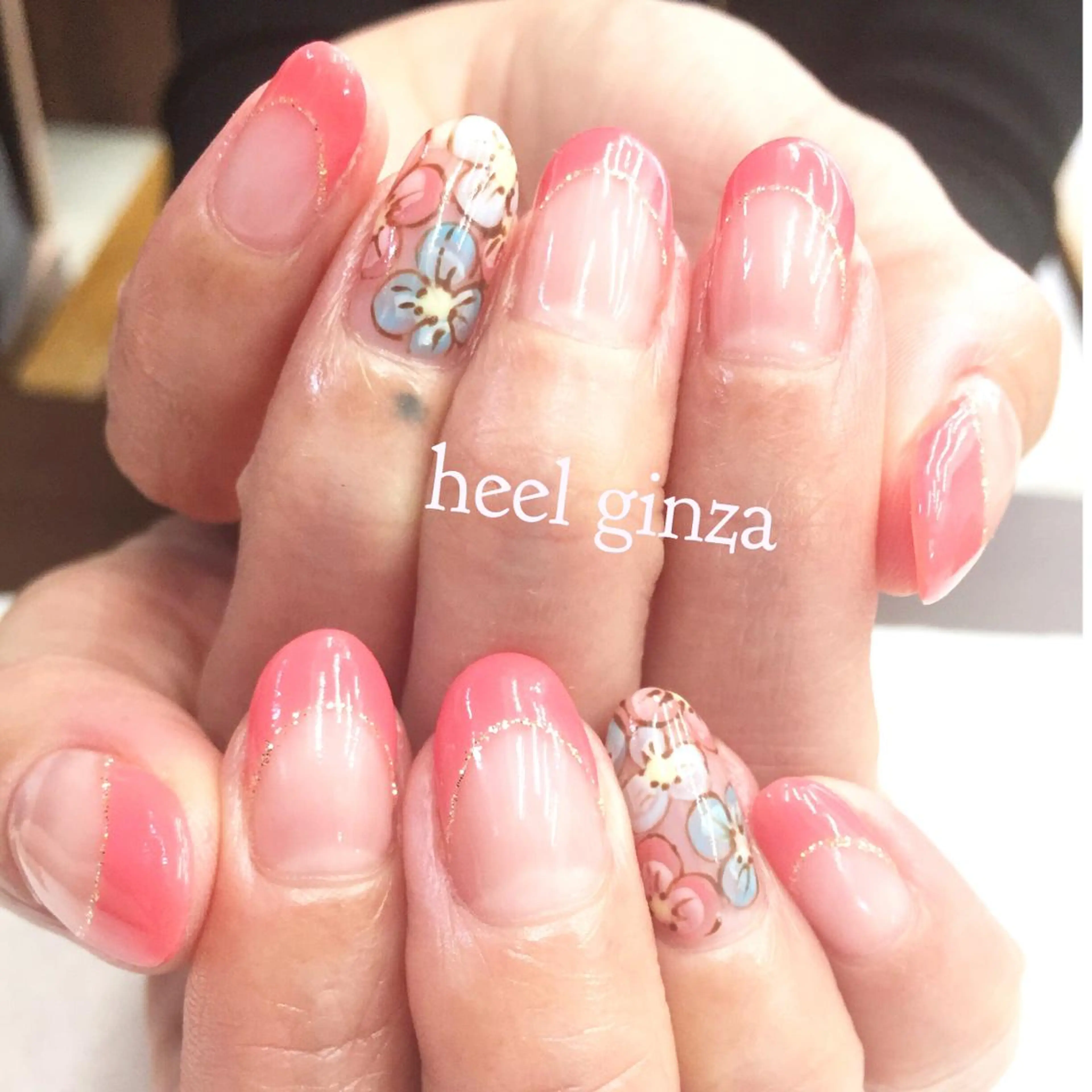 ネイル アートネイル フレンチネイル 春ネイル miel nailのネイルデザイン