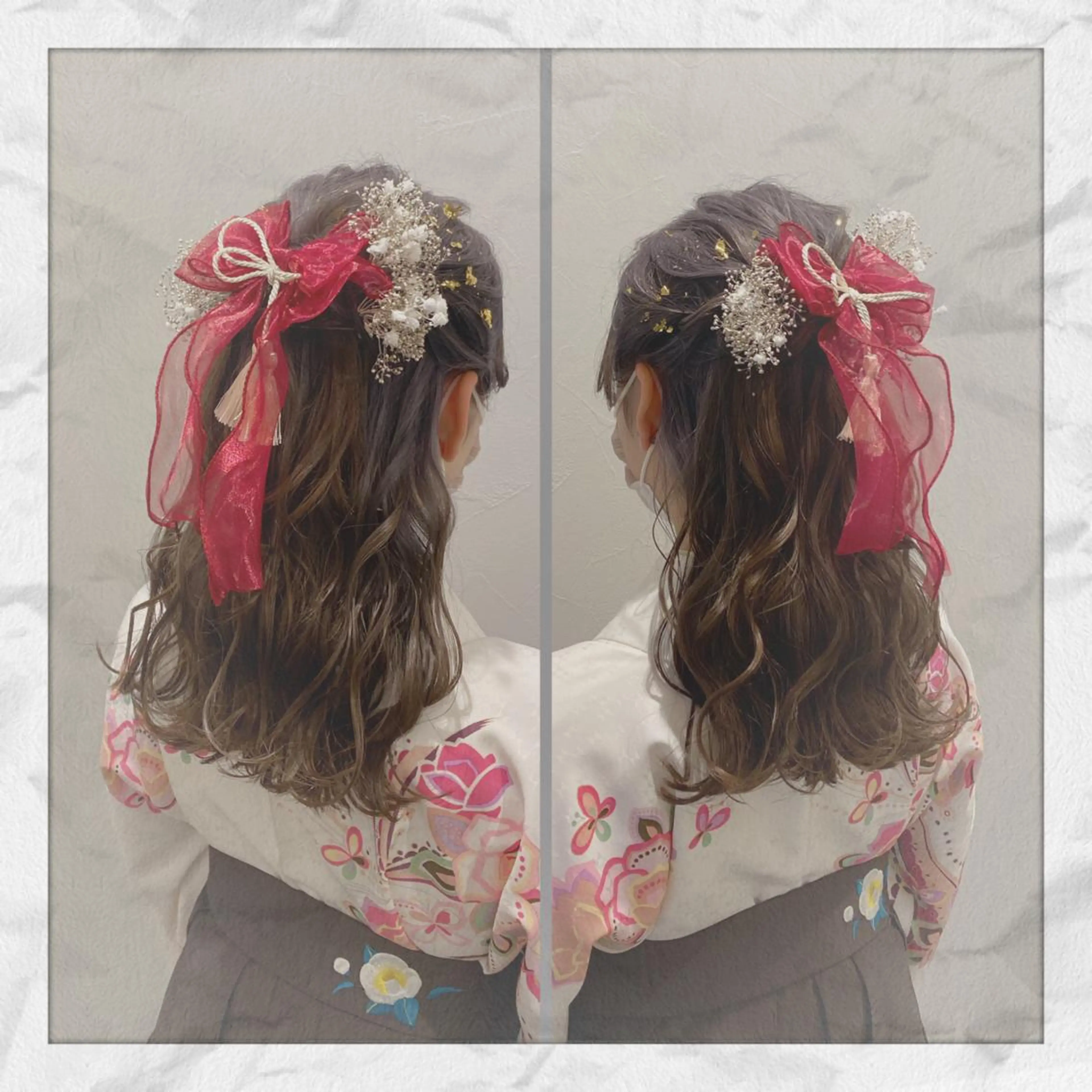 セミロング ヘアアレンジ ヘアセット ヘアセット/着付け 𓇼 松本 夏美𓇼のヘアスタイル