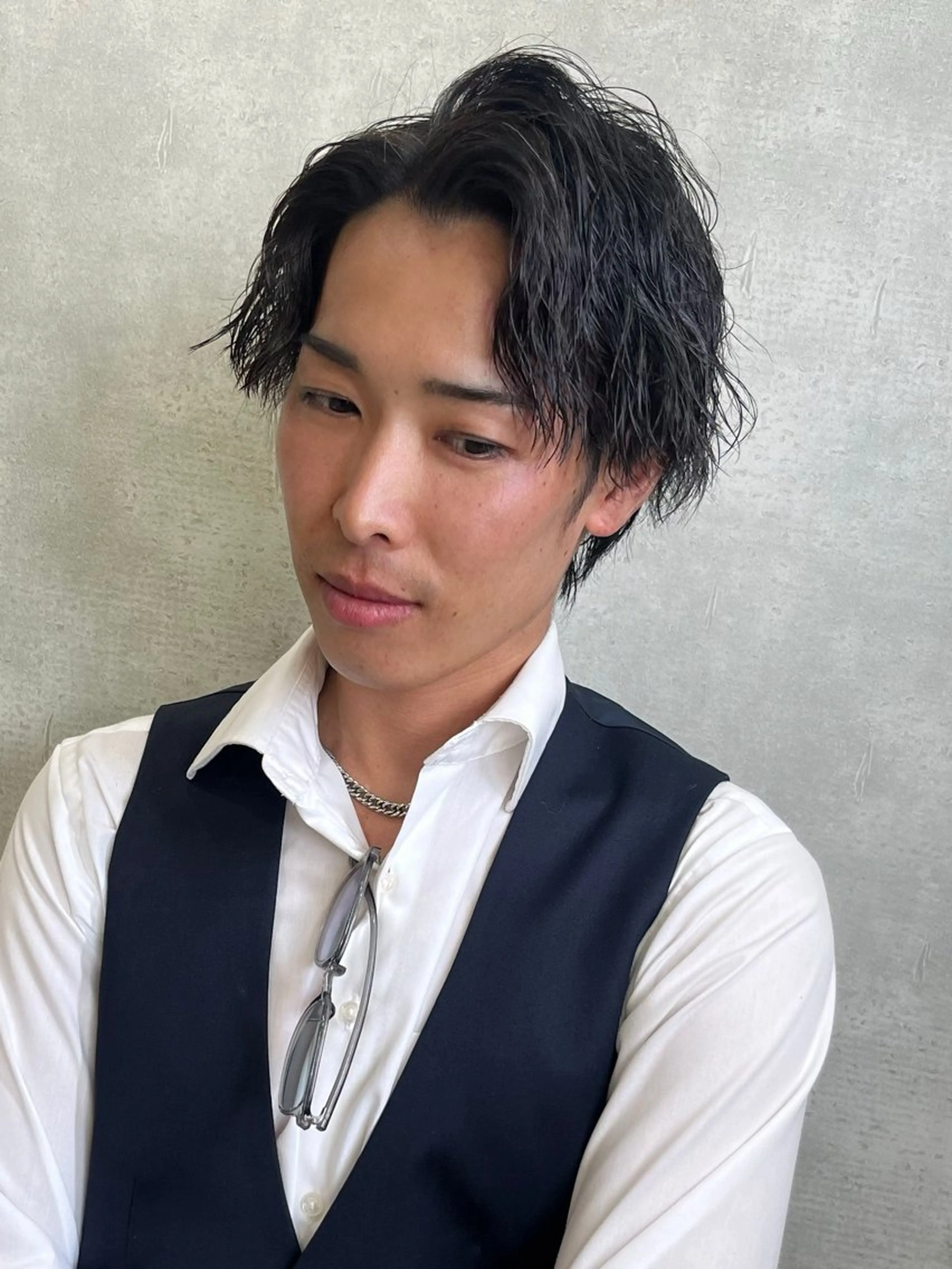 ミディアム カット パーマ ROSEL はしぐち ななみのヘアスタイル