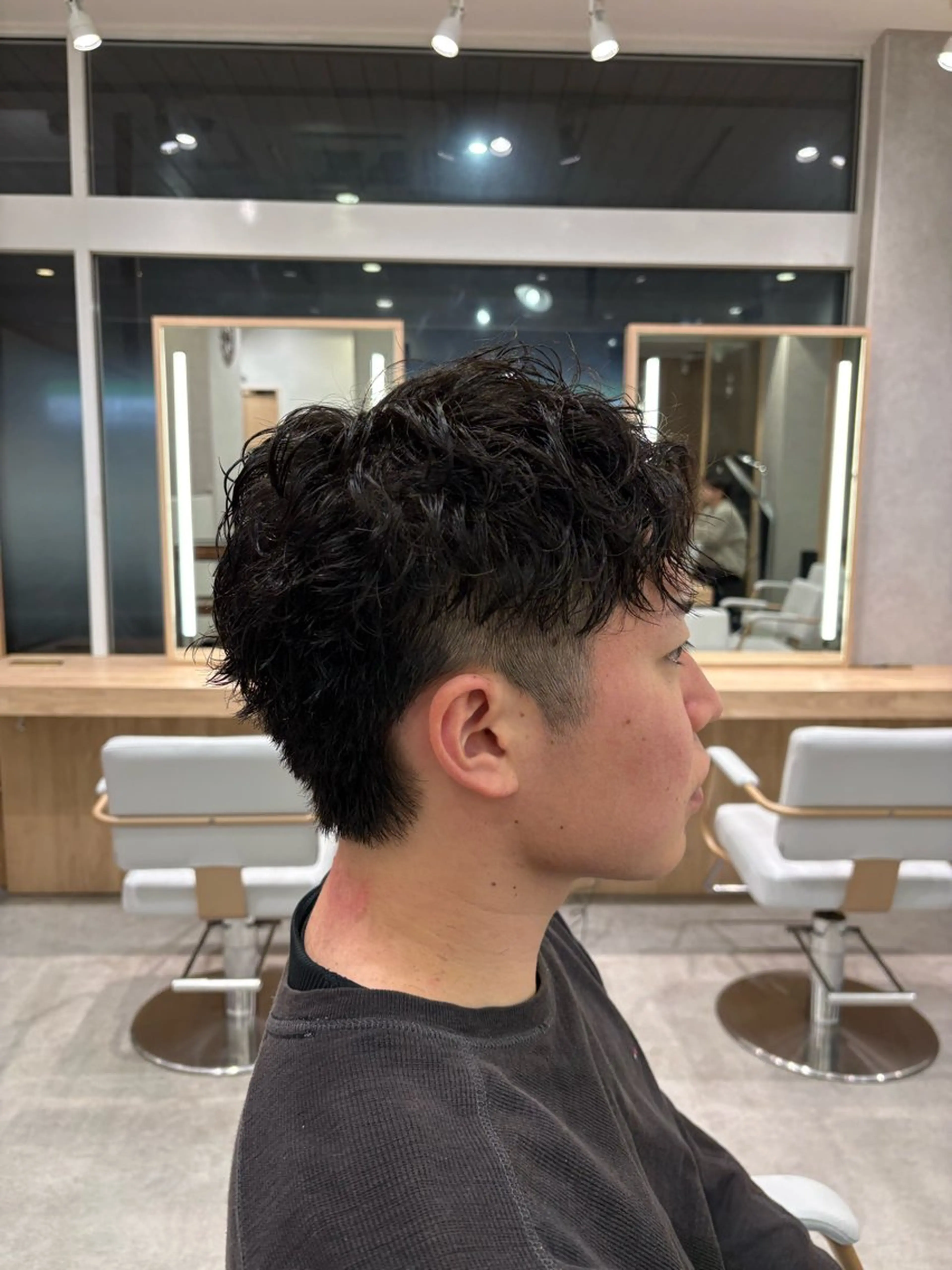 パーマ メンズ カット パーマ 縮毛矯正& 透明感カラー✨レオのヘアスタイル