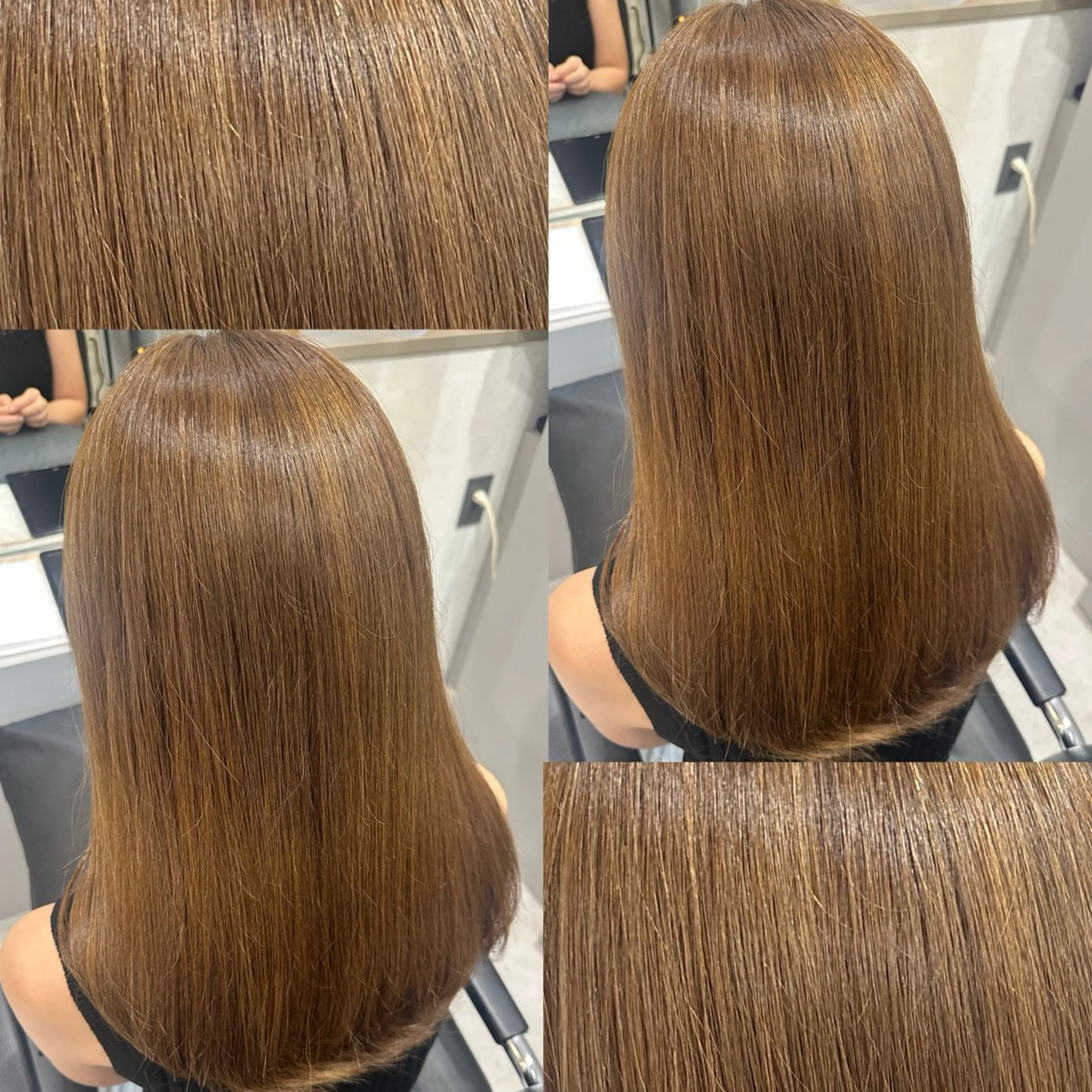 セミロング カラー カット ヘアカラー トリートメント 中韓🇨🇳🇰🇷 トレンド＆髪質改善のヘアスタイル