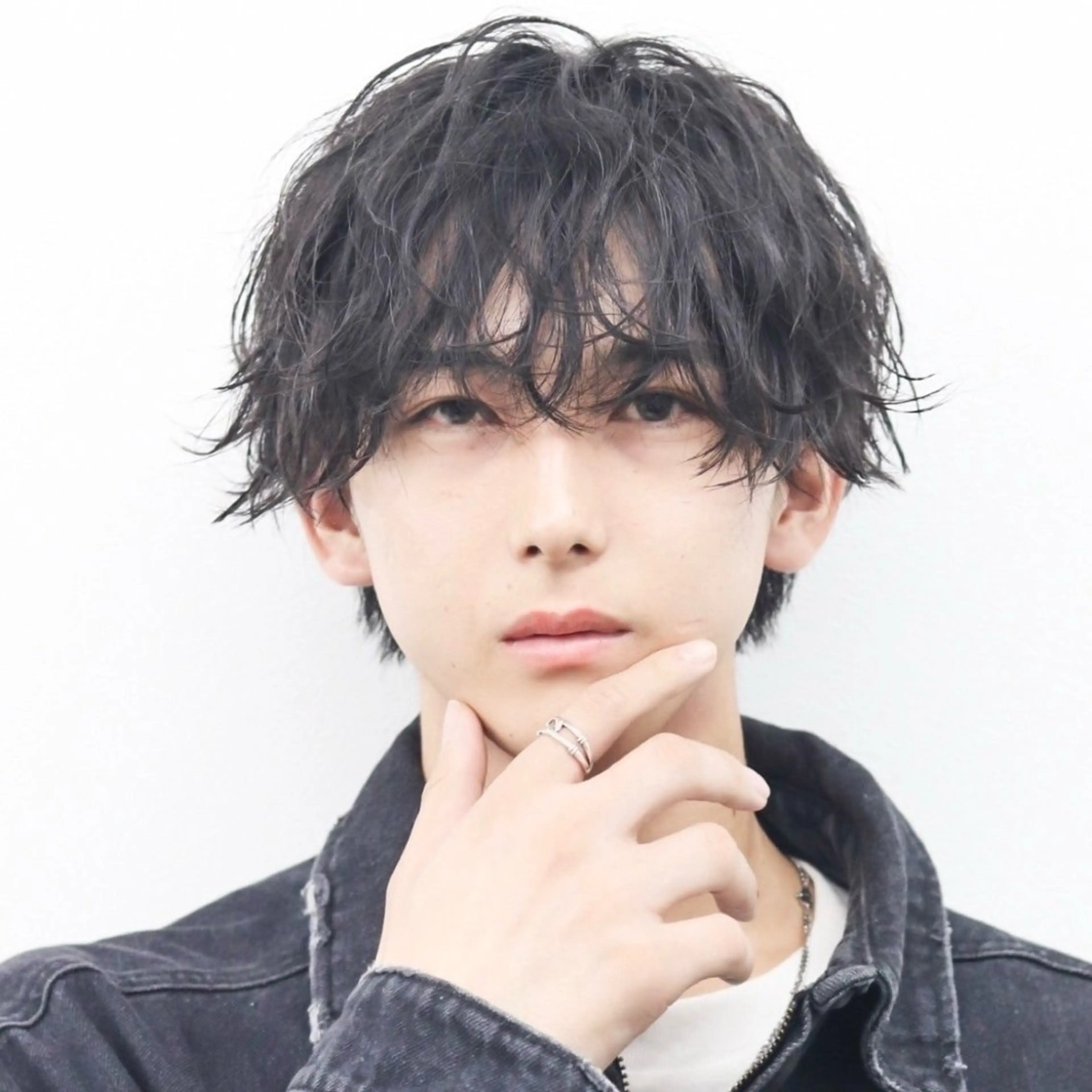 ミディアム カラー パーマ メンズ カット パーマ トリートメント ハイトーン/メンズマ ッシュ/KYOHEIのヘアスタイル