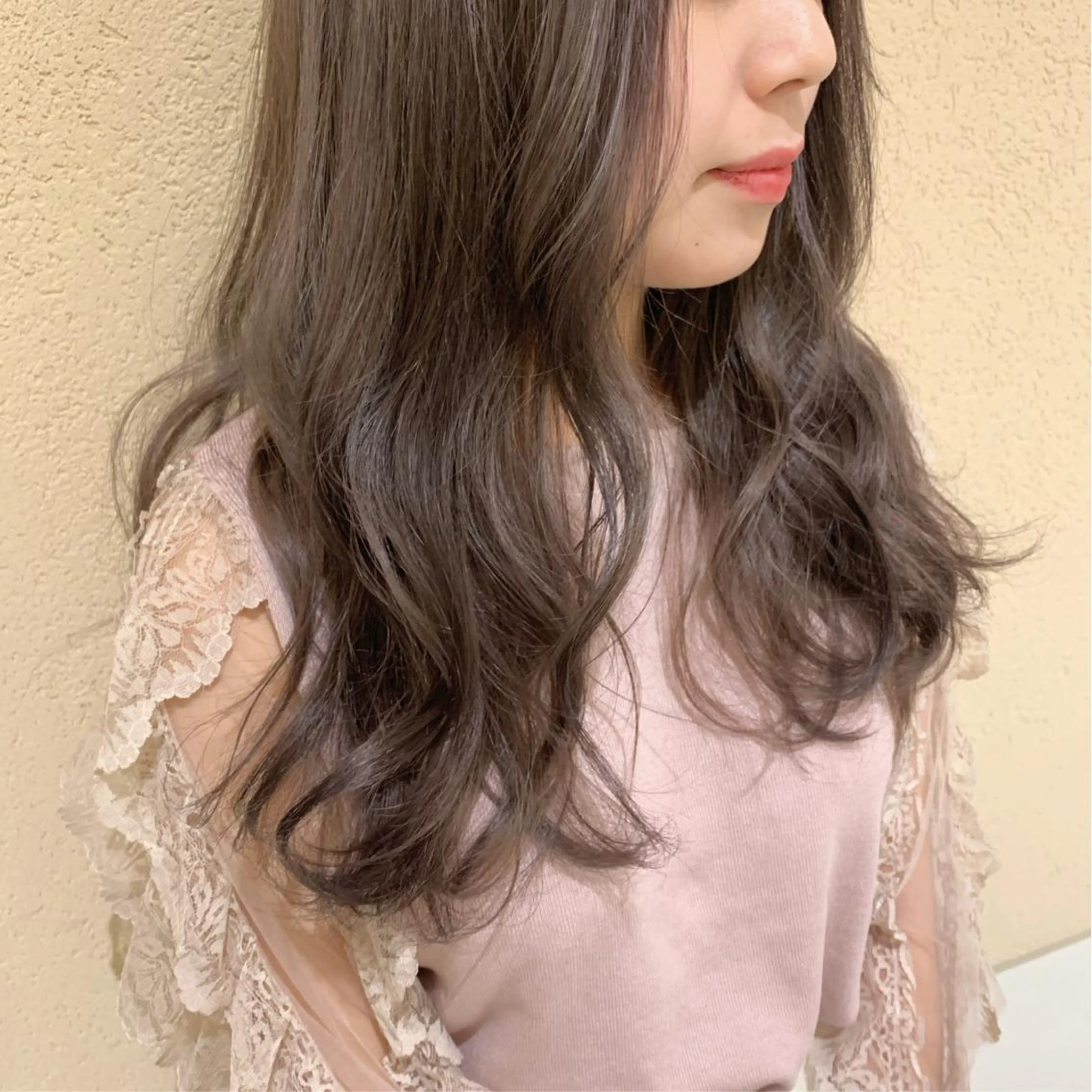 ロング カラー グレージュ ラベンダーカラー ラベンダーグレージュ ラベンダーグレー GO TODAY SHAiRE SALON所属・𝒢𝒾𝓇𝓁𝓎 ⑅　𝓎𝓊𝓀𝒶のヘアスタイル