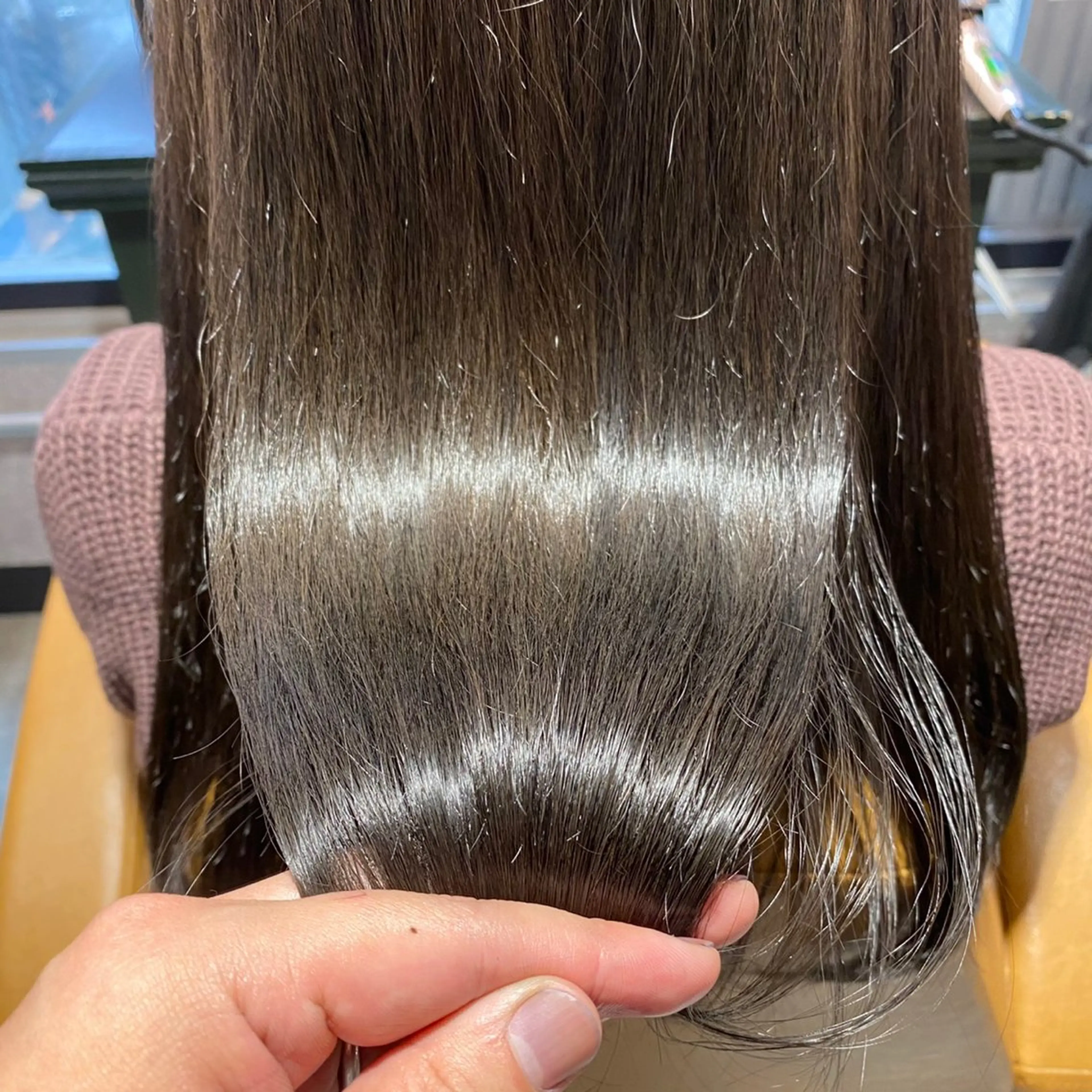 ロング カラー カット 縮毛矯正 トリートメント stylist/ボブ ことの/韓国レイヤーのヘアスタイル