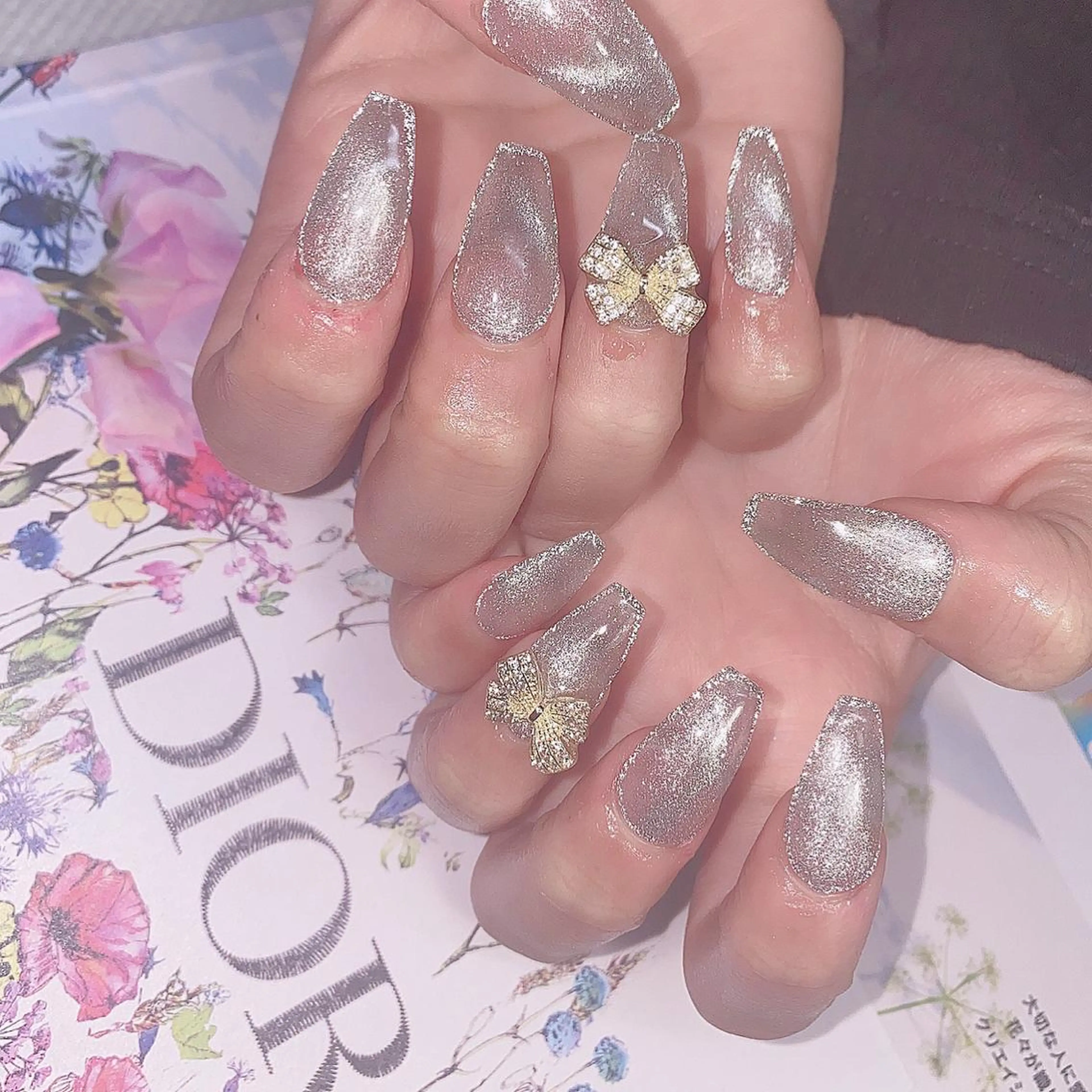 ネイル フラッシュネイル マグネットネイル RiLion💗 Risa🦋💜のネイルデザイン