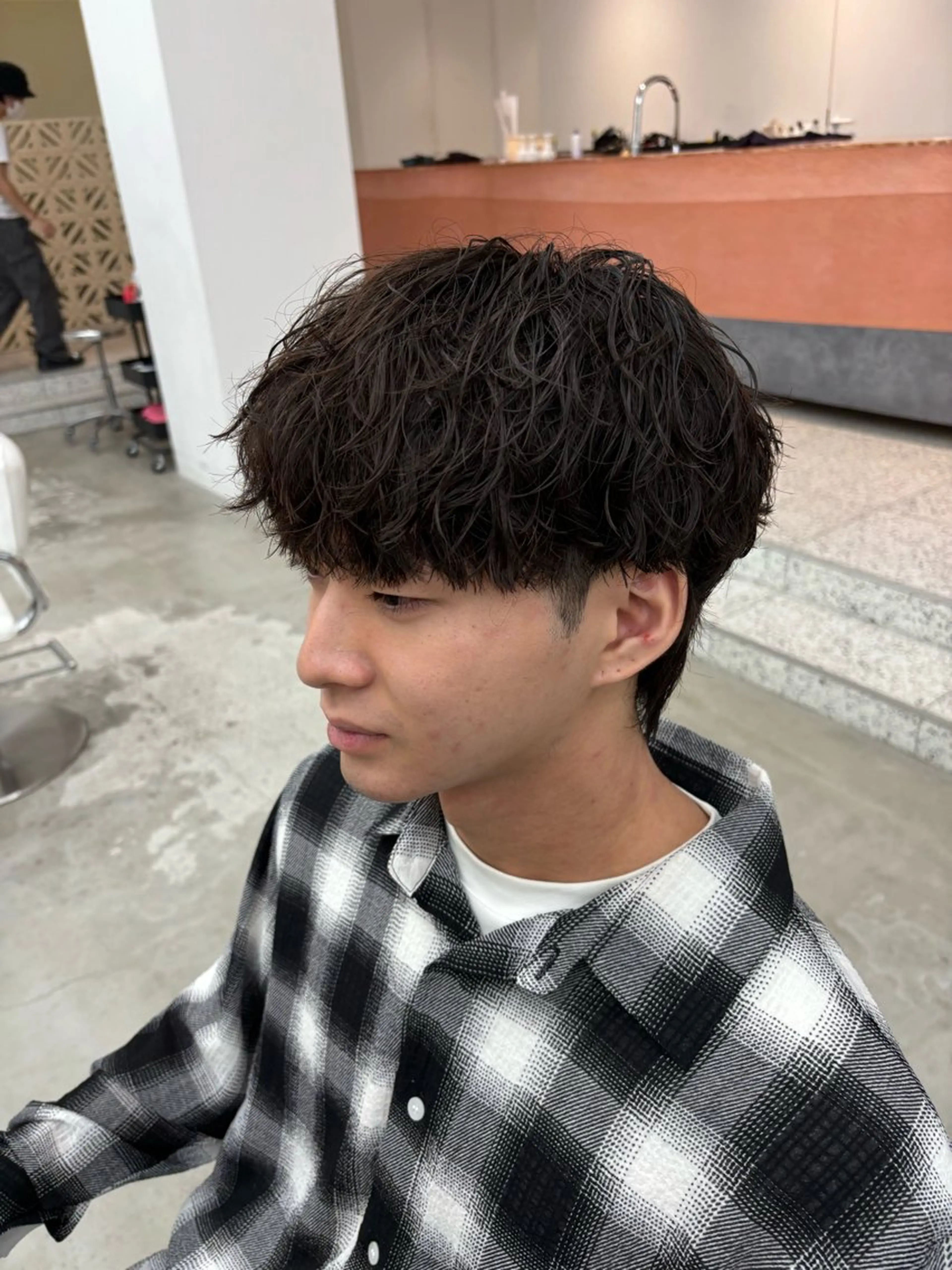 メンズカット＋ツイストスパイラルパーマ＋トリートメントの写真