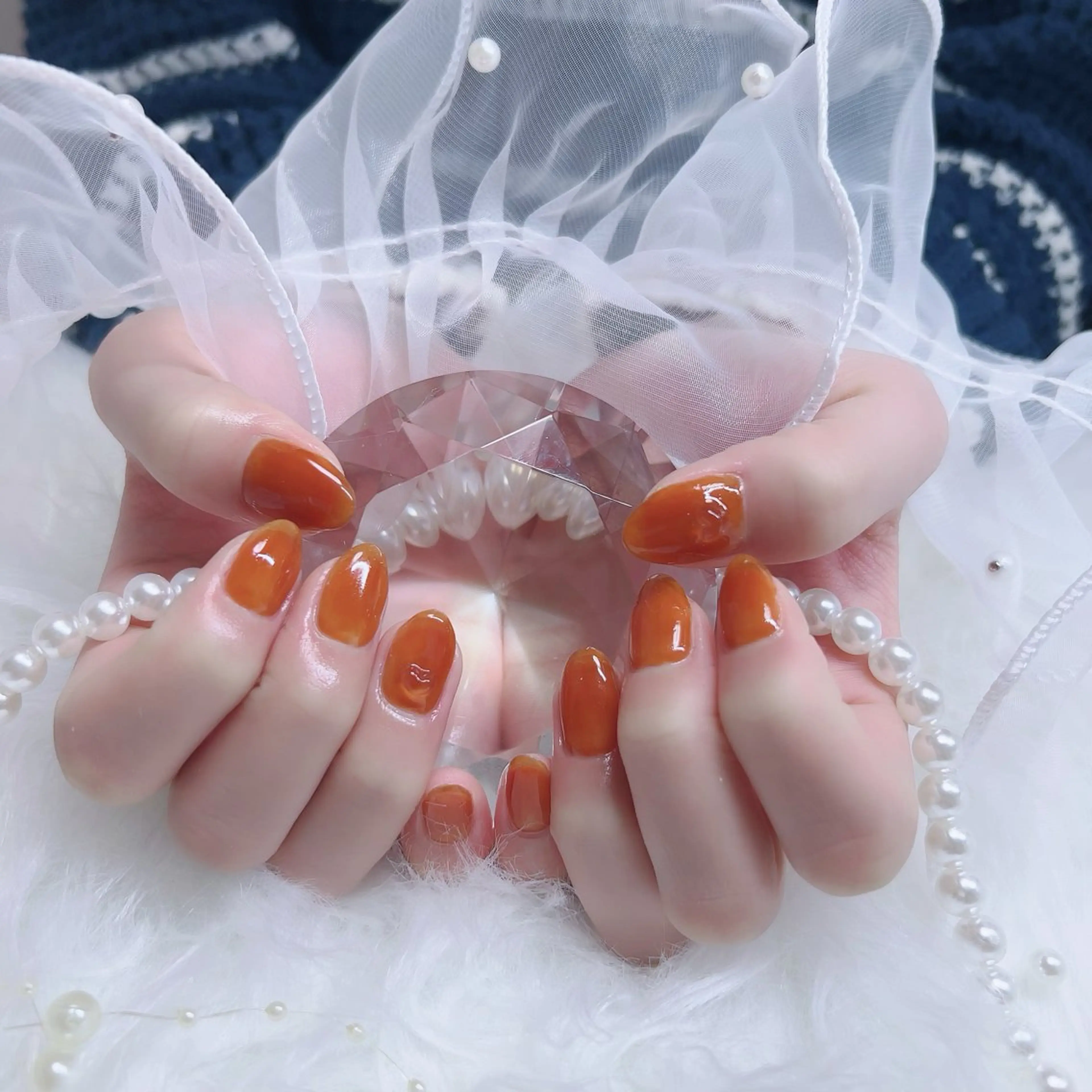 ネイル クリアネイル ハート ワンカラーネイル Nail salon suuのネイルデザイン