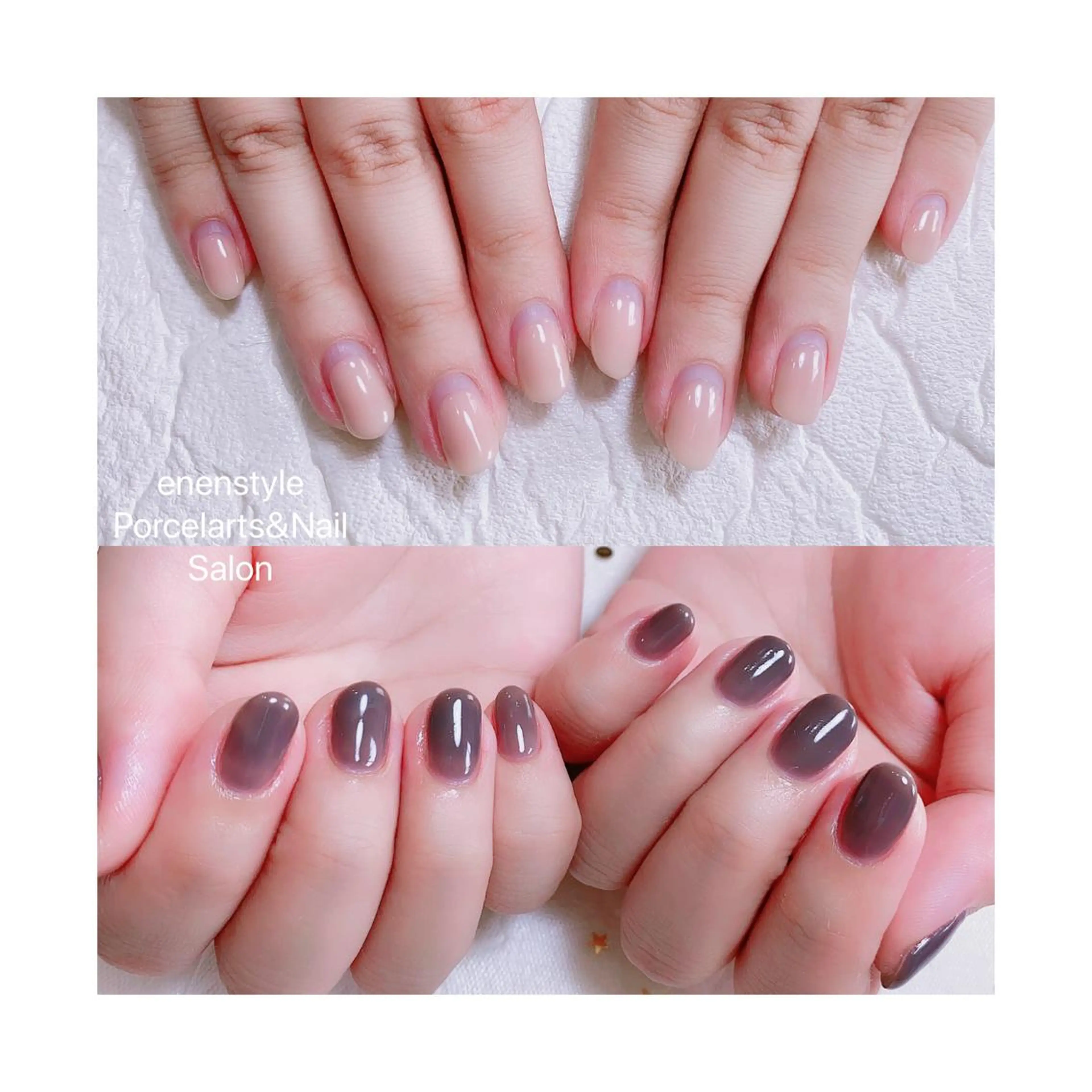 ミディアム ネイル ジェルネイル ニュアンスネイル オフィスネイル ワンカラーネイル パラジェル 👑enen style👑のネイルデザイン