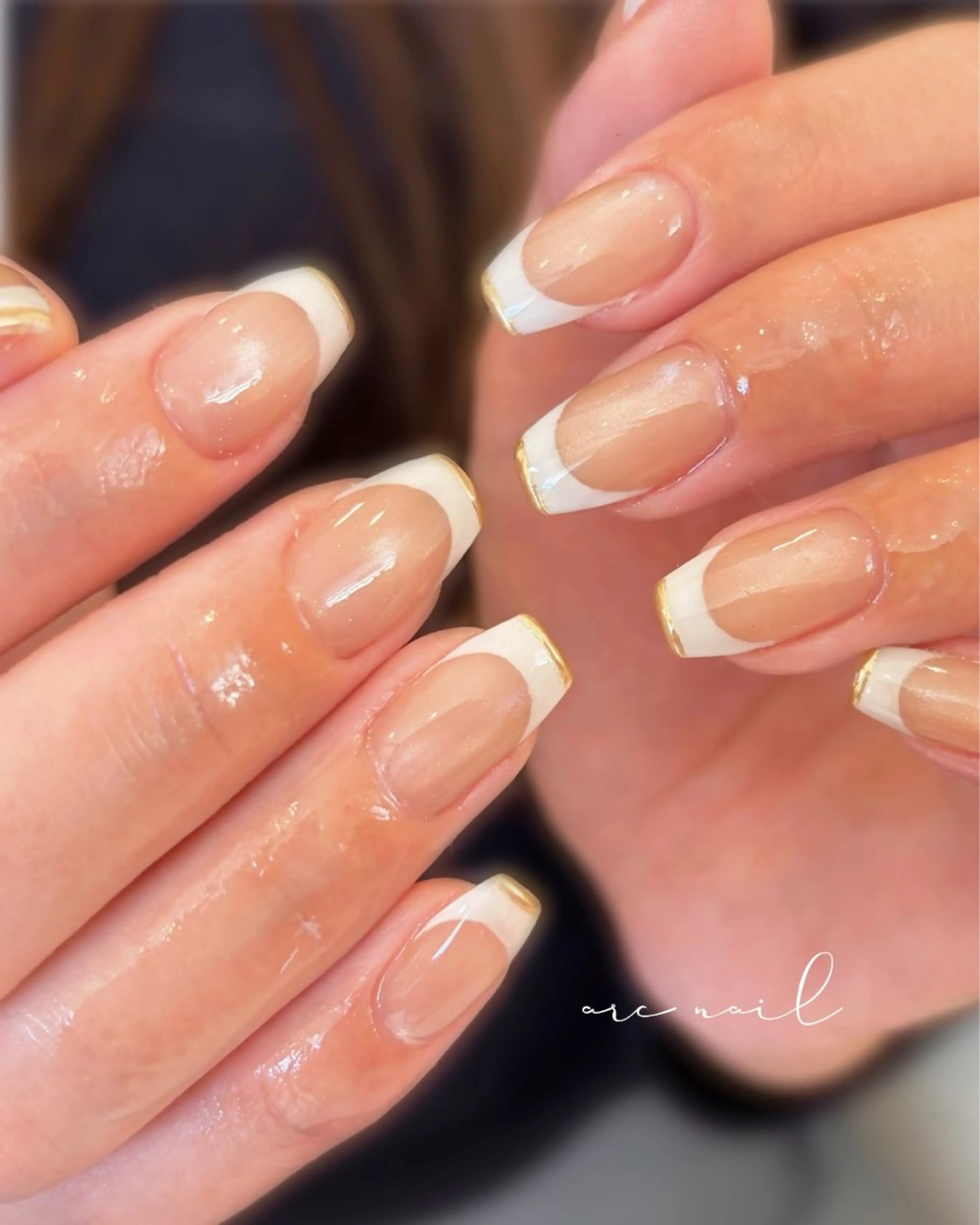 ネイル フレンチネイル マグネットネイル ミラーネイル ハンドネイル arc nail KARINのネイルデザイン