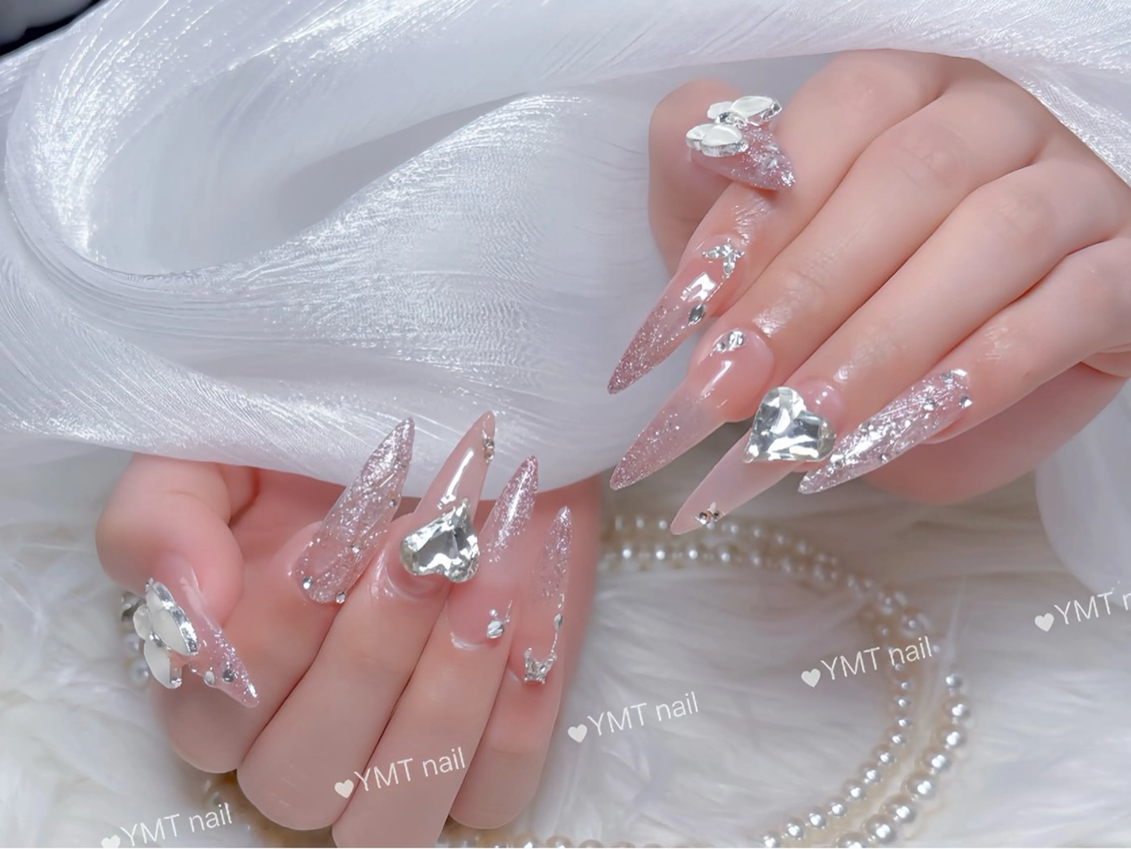 ネイル 長さ出し フットネイル ジェルネイル 韓国ネイル マグネットネイル ハンドネイル YMT． NailStudioのネイルデザイン