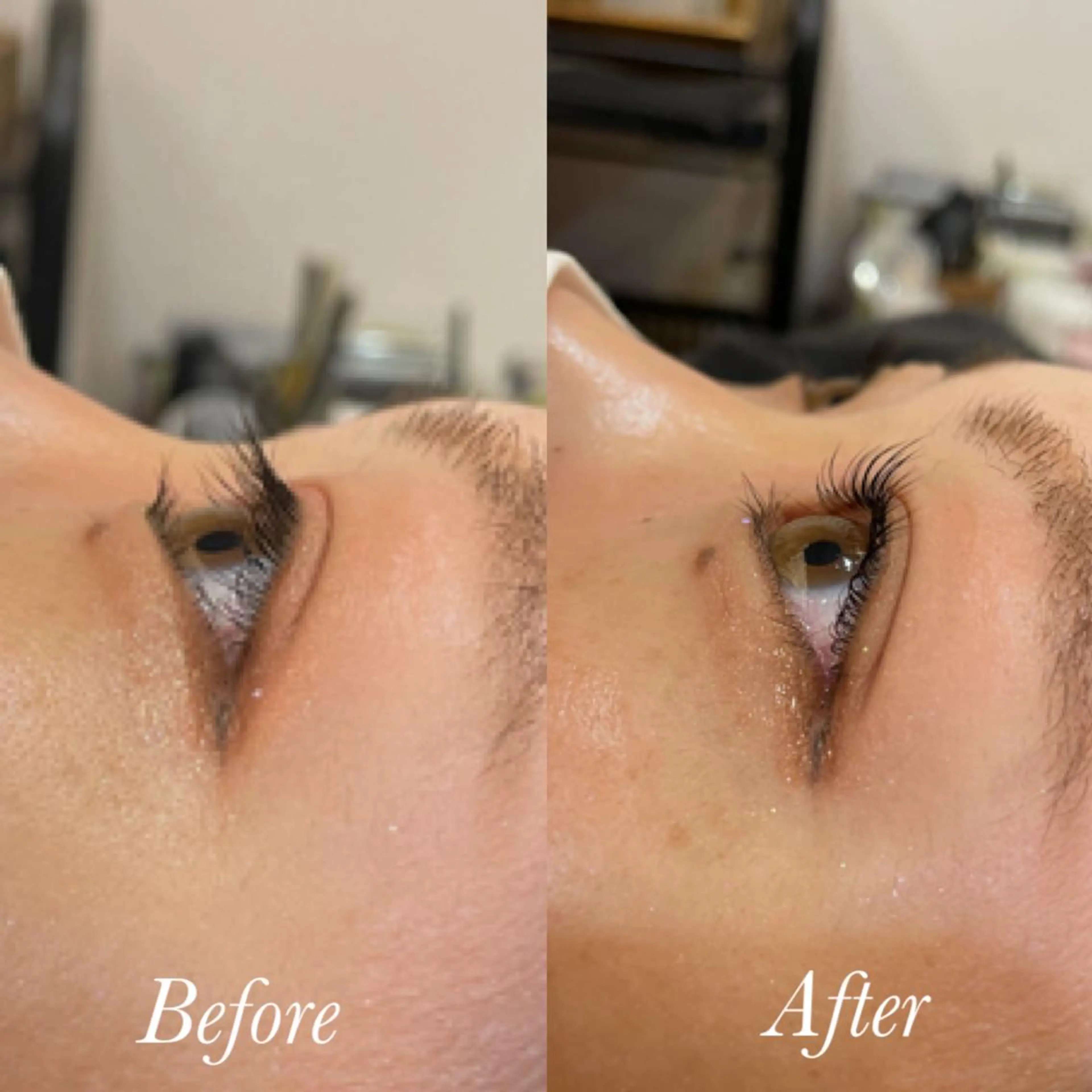 マツエク・マツパ パリジェンヌラッシュリフト aya/小顔レイヤー /柔らかカラーのヘアスタイル