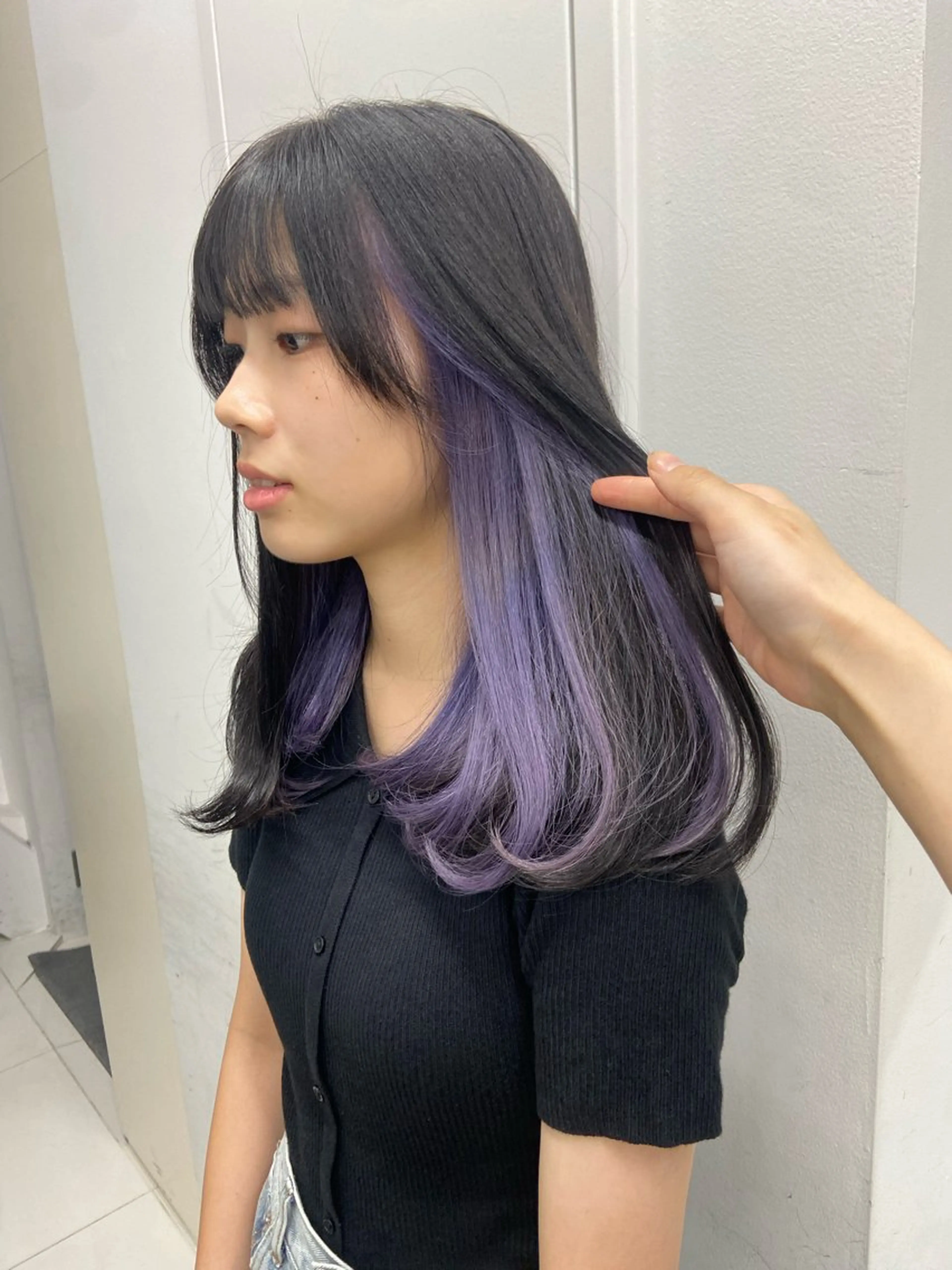 ロング ヘアカラー トリートメント 韓国レイヤー/ヘア カラー🎀ayamiのヘアスタイル