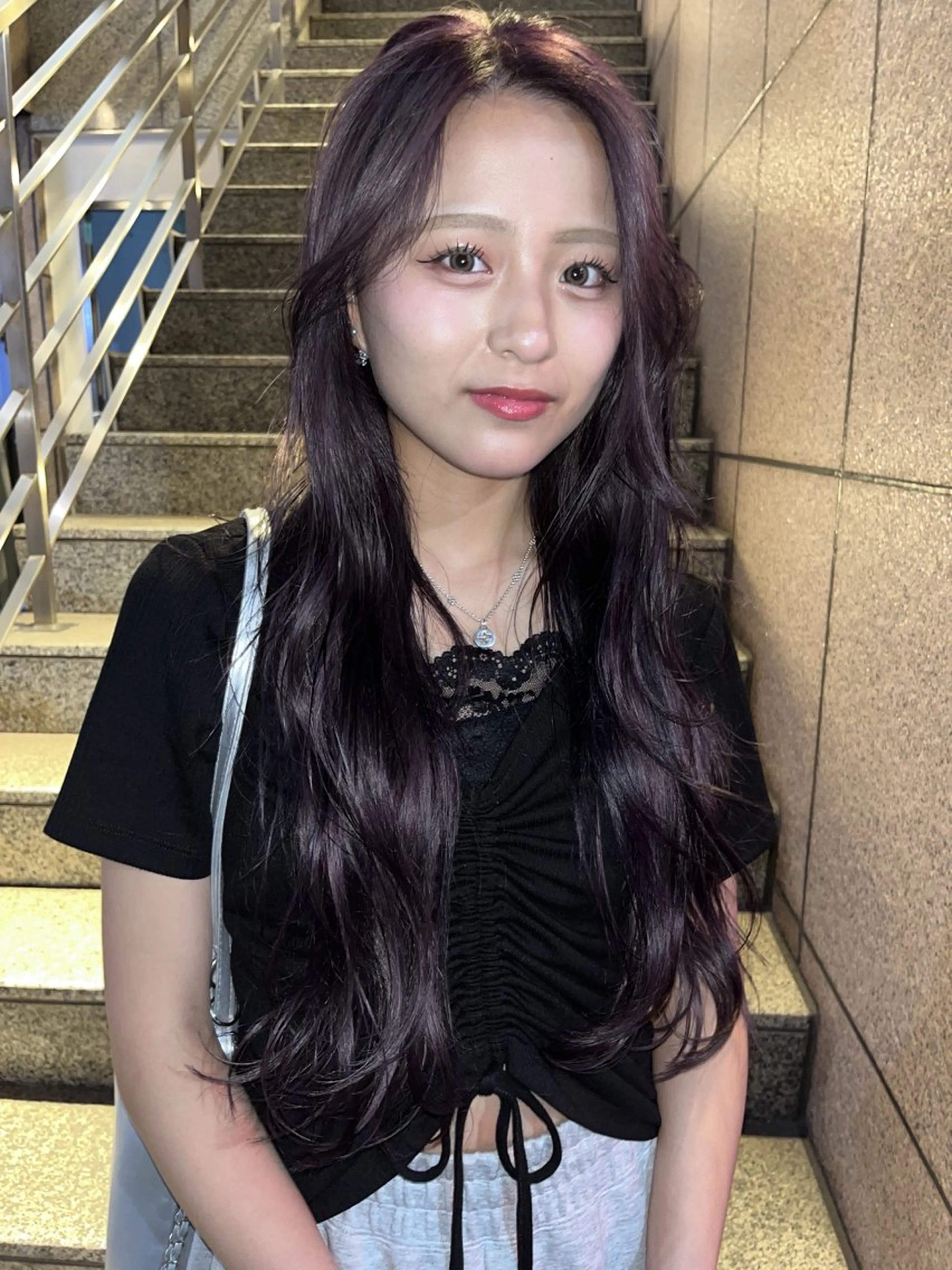 ロング カラー 透明感カラー カット ヘアカラー トリートメント 赤み消しカラー/ オリーブ/トモキのヘアスタイル