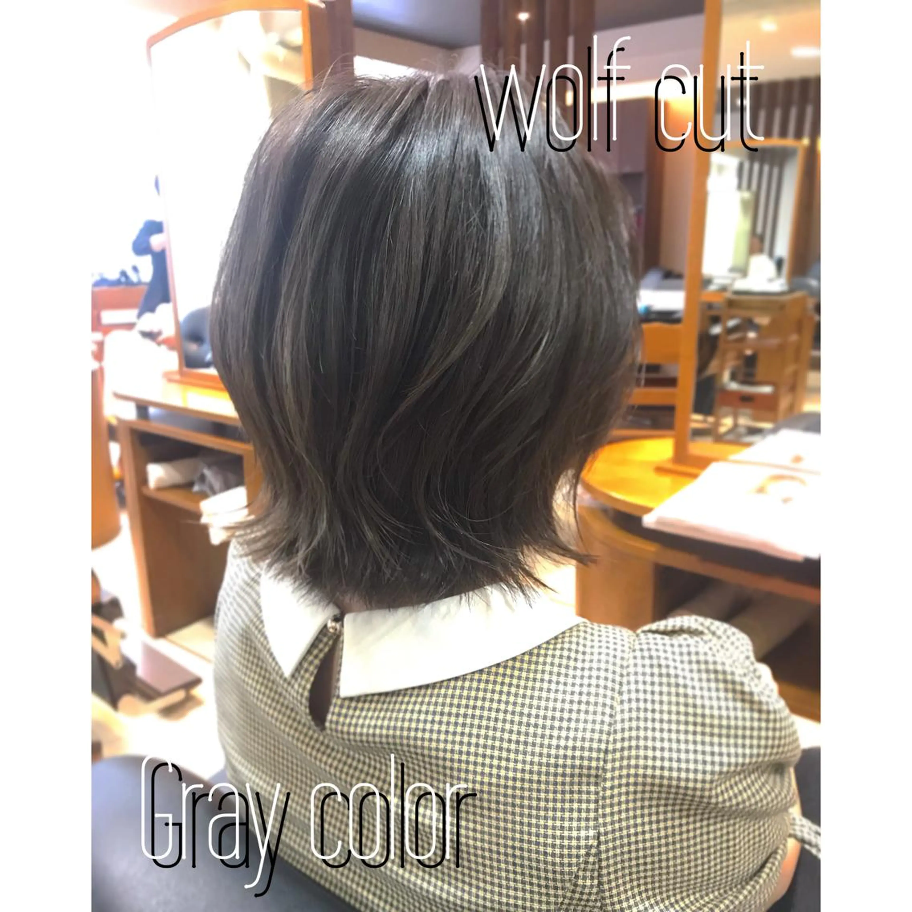 ミディアム カラー 切りっぱなしボブ 透明感カラー ボブ くびれヘア レイヤーカット チーフデザイナー 若林　麻衣のヘアスタイル