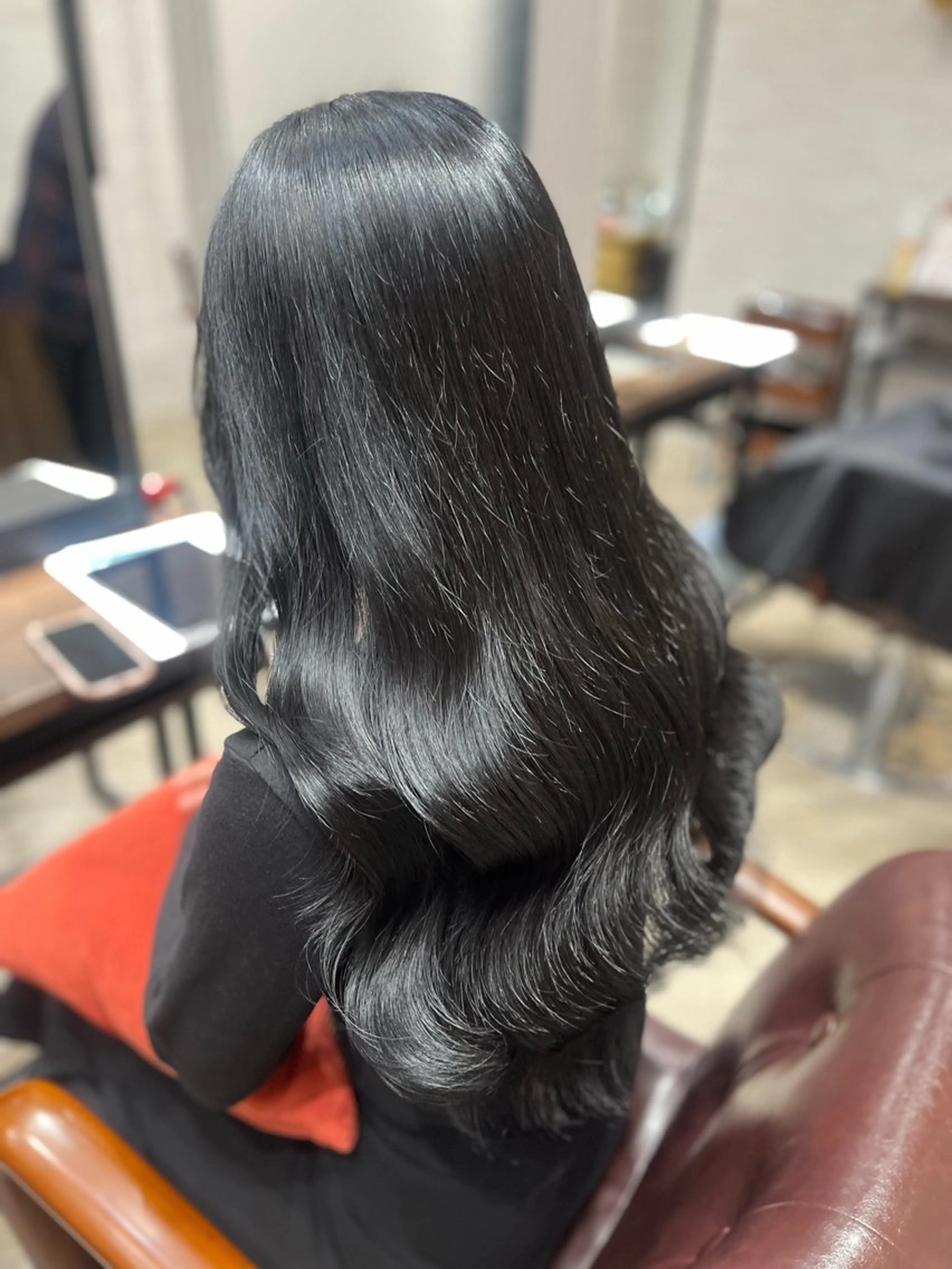 ロング カラー 黒髪 ブルーカラー ブルーブラック 🫧ぷる艶カラー🫧 Yuubi🦩のヘアスタイル