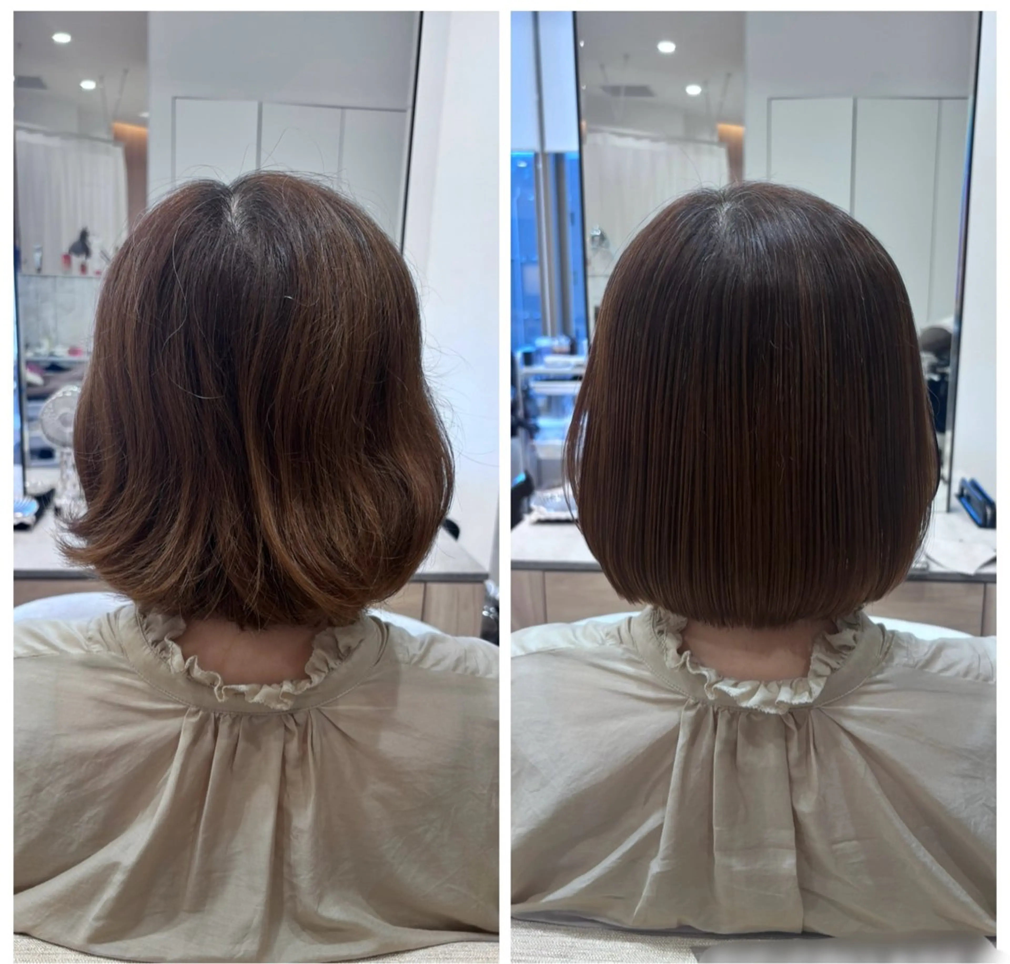 ミディアム 名駅／艶髪ストレート ／ヘッドスパ／伴怜奈のヘアスタイル