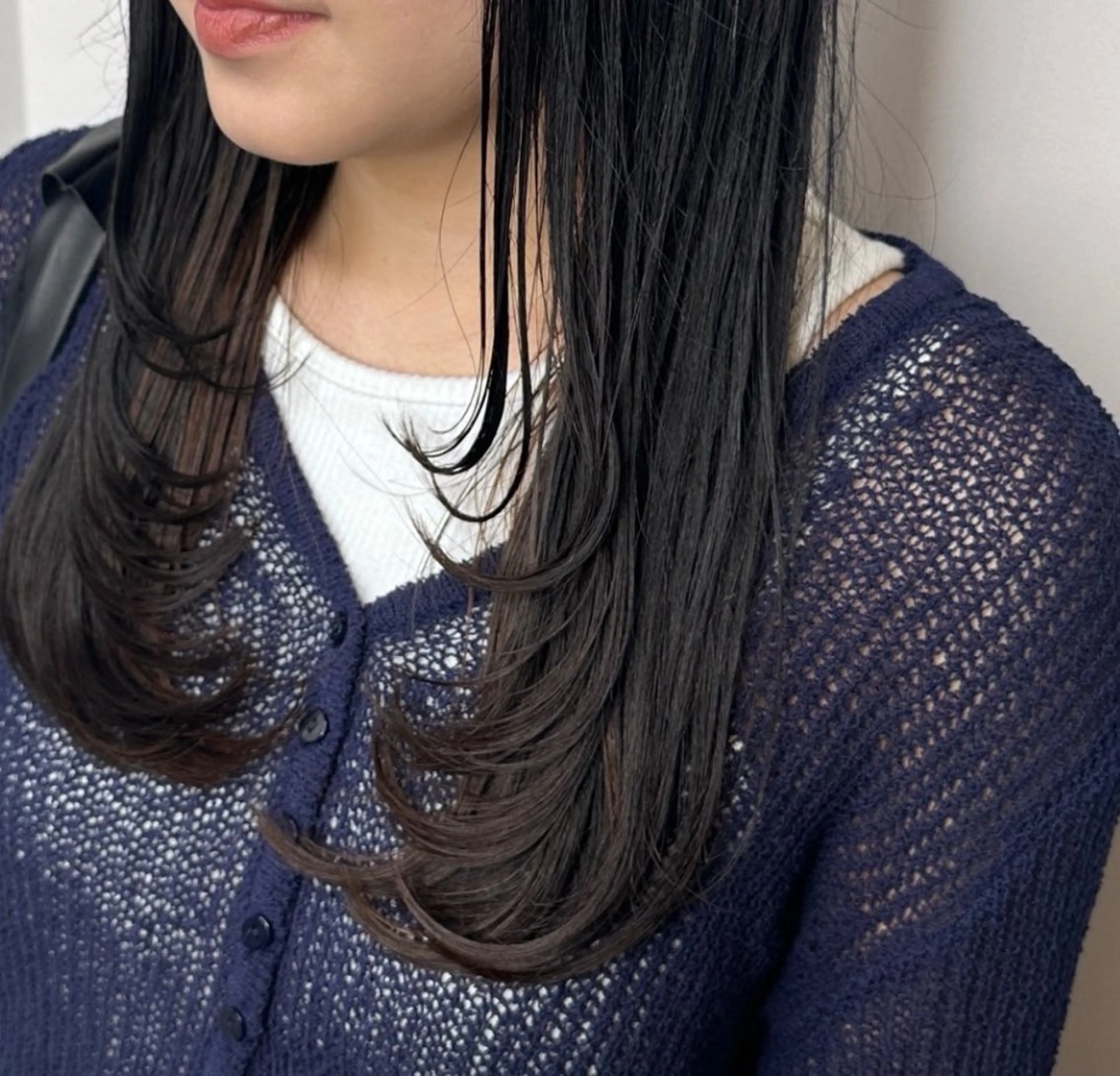 ロング 毛流れパーマ/ Rukiaのヘアスタイル