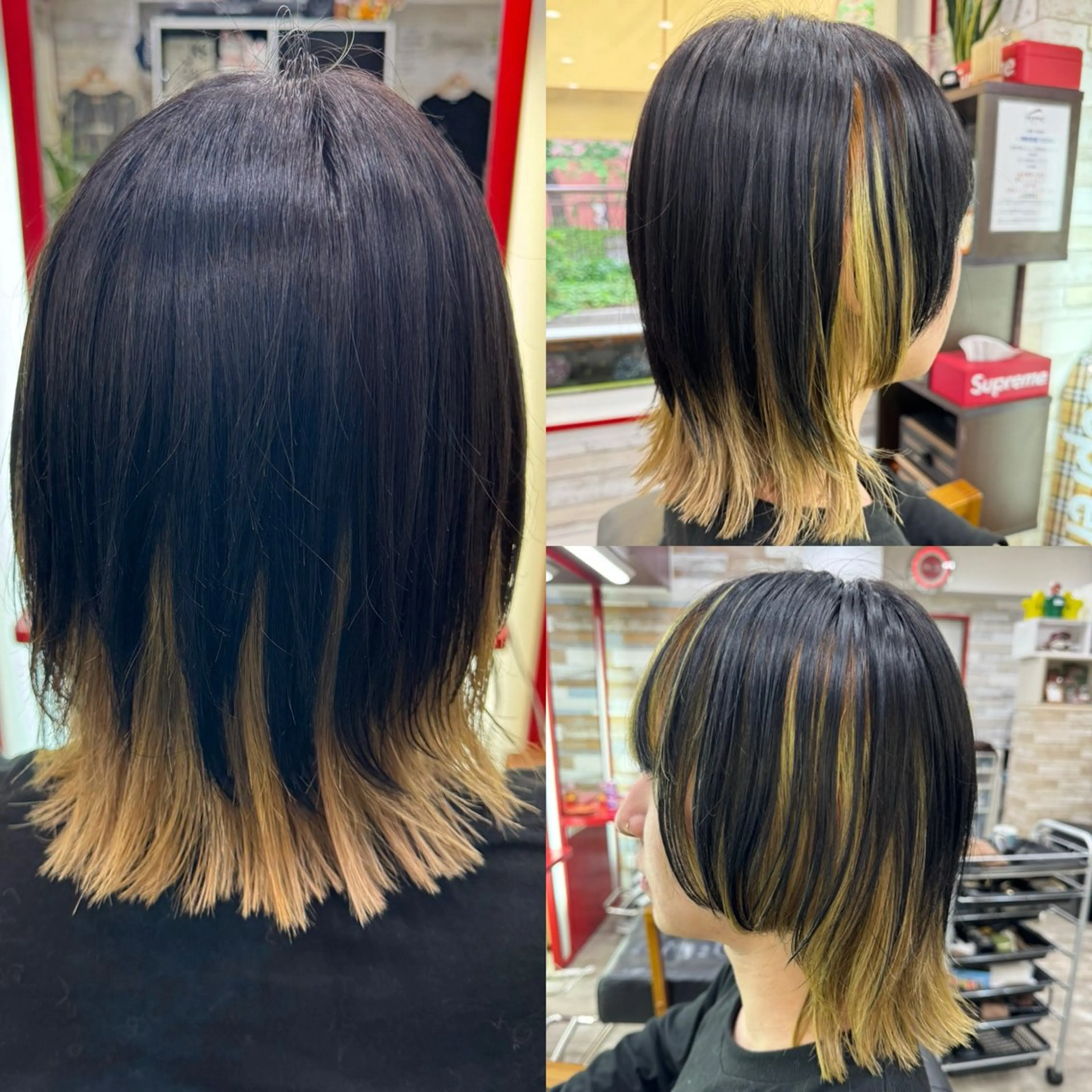 ミディアム カラー メンズ デザインカラー 看板犬がお出迎え◎ 初めてでも安心◎のヘアスタイル