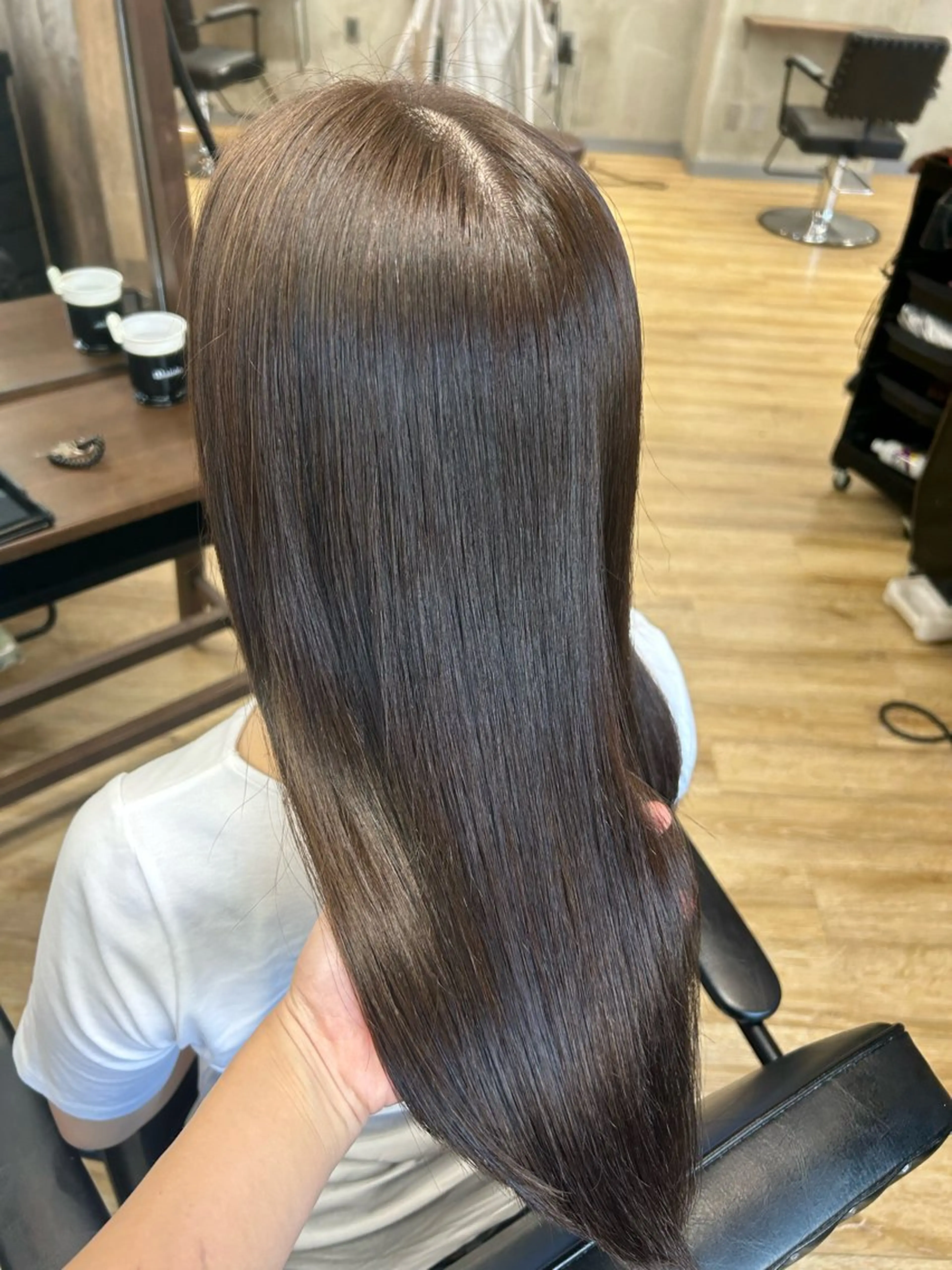 セミロング 縮毛矯正 髪質改善/縮毛矯正 🫧RISA🎀のヘアスタイル