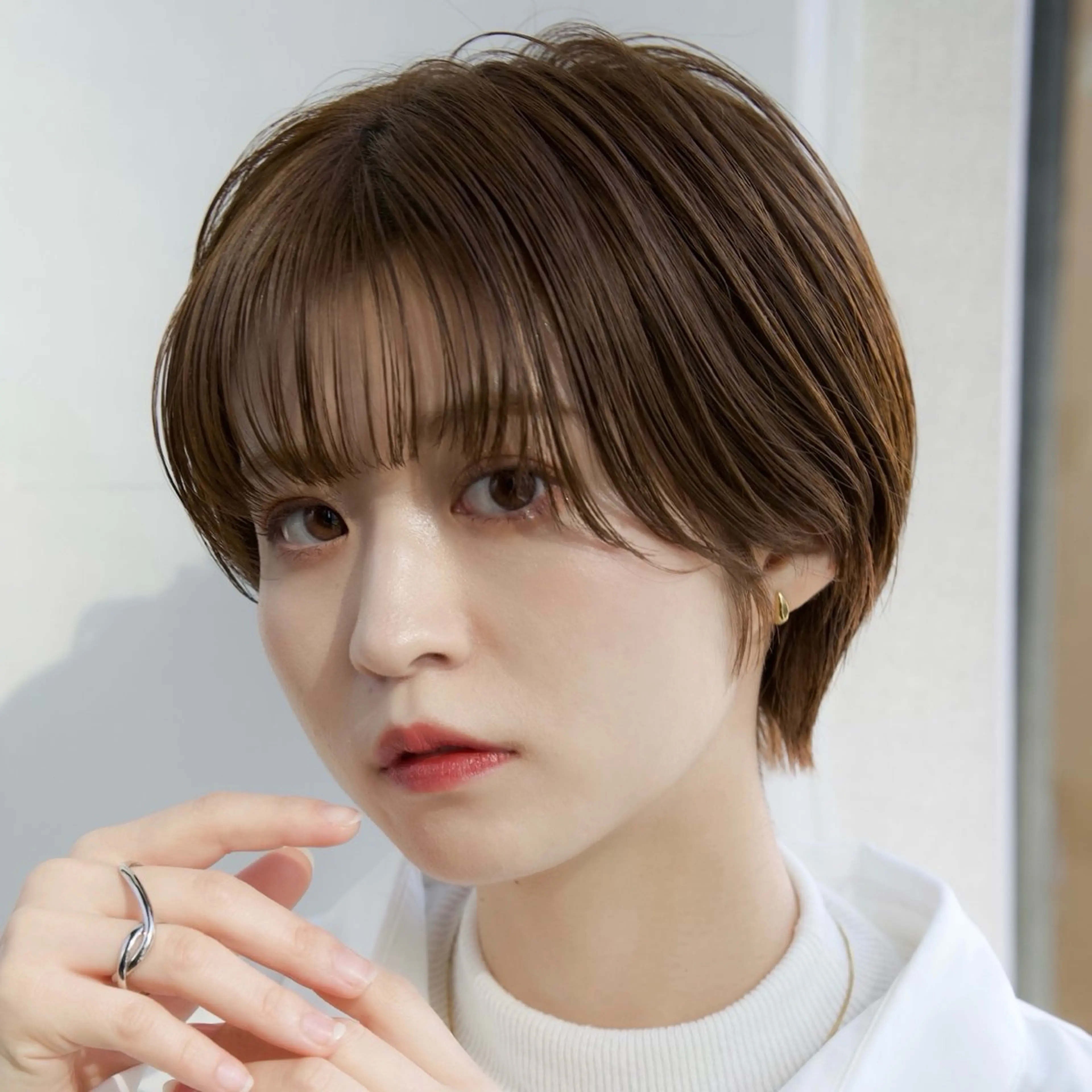 ショート 丸みショート ショートヘア AIN.ANLY.所属・レイヤーカット/顔 周りカット/髪質改善のヘアスタイル