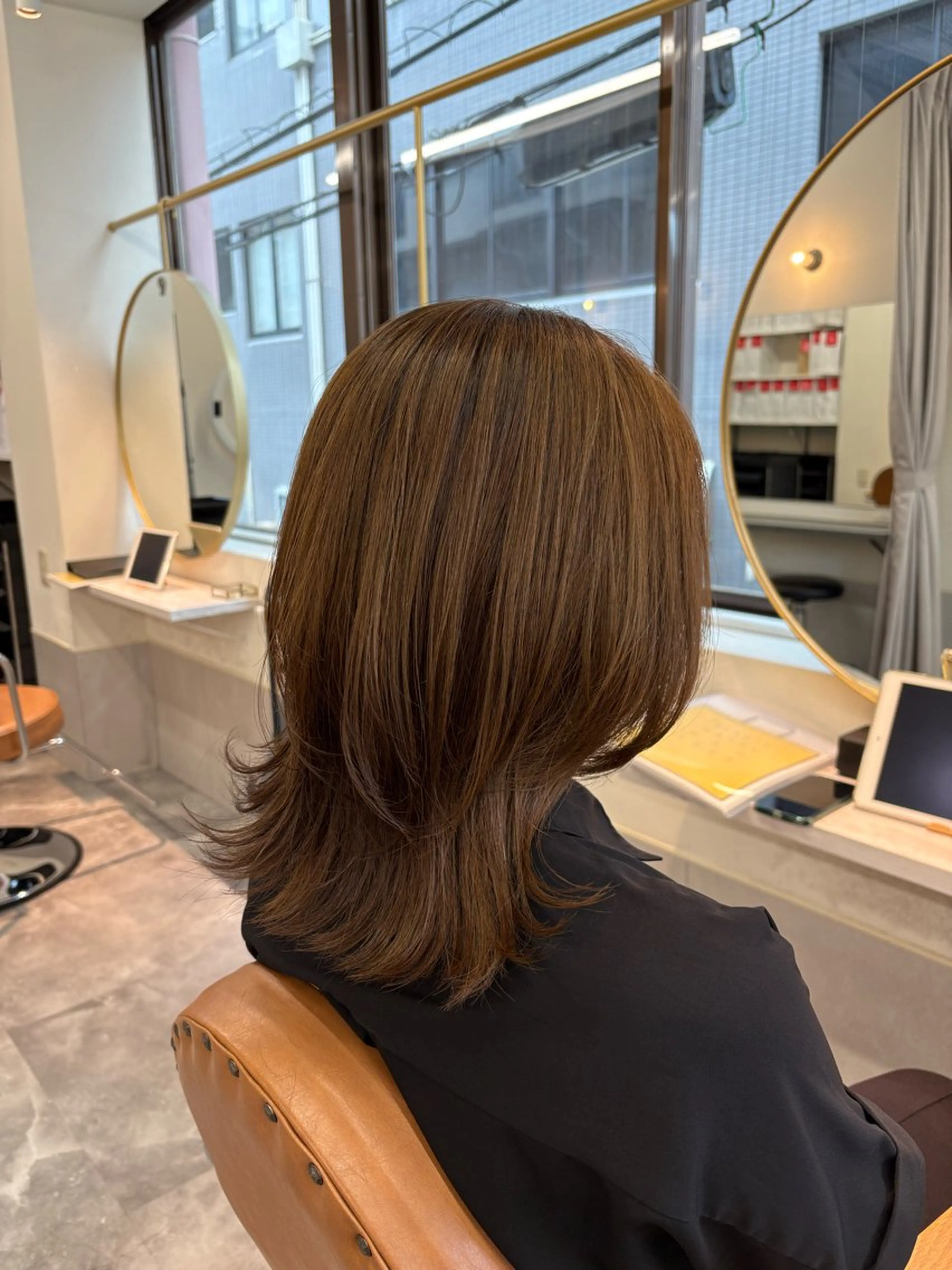 ミディアム カラー カット ヘアカラー トリートメント カノエ香椎店 / ハ瀬川千夏のヘアスタイル