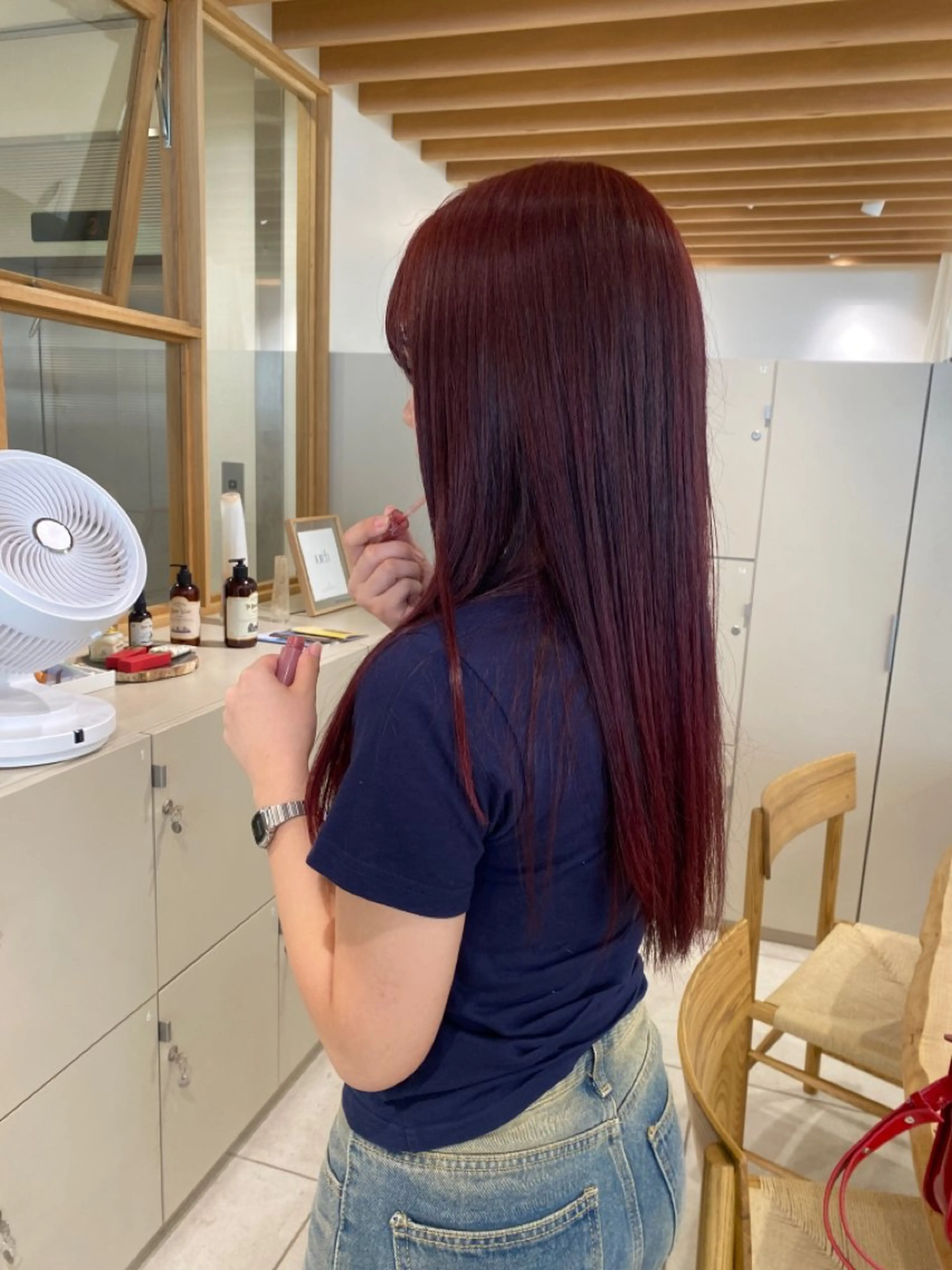 ロング カラー 似合わせカットカラー りおなのヘアスタイル