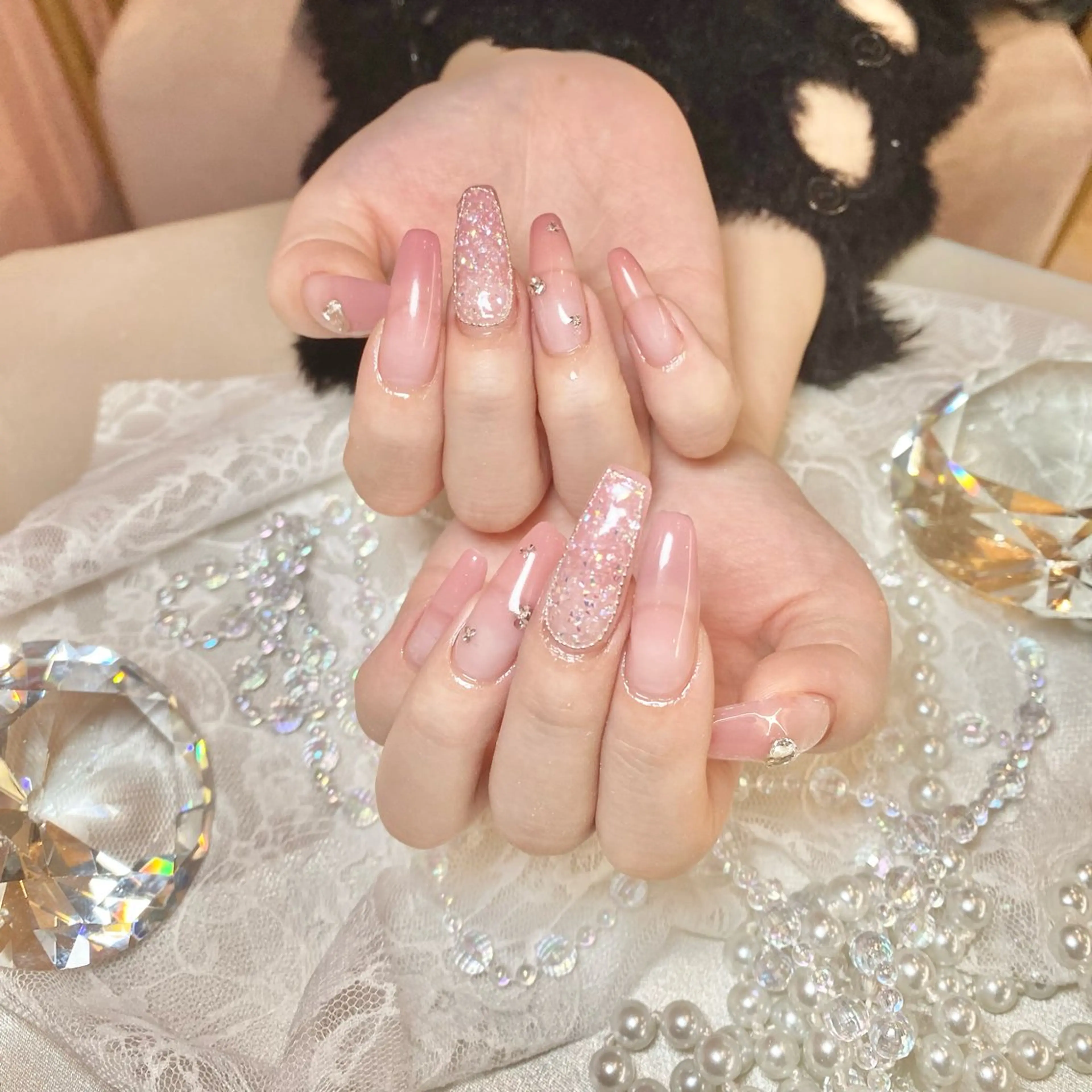 ネイル アートネイル グラデーション ピンク ハンドネイル mio nail TANIのネイルデザイン