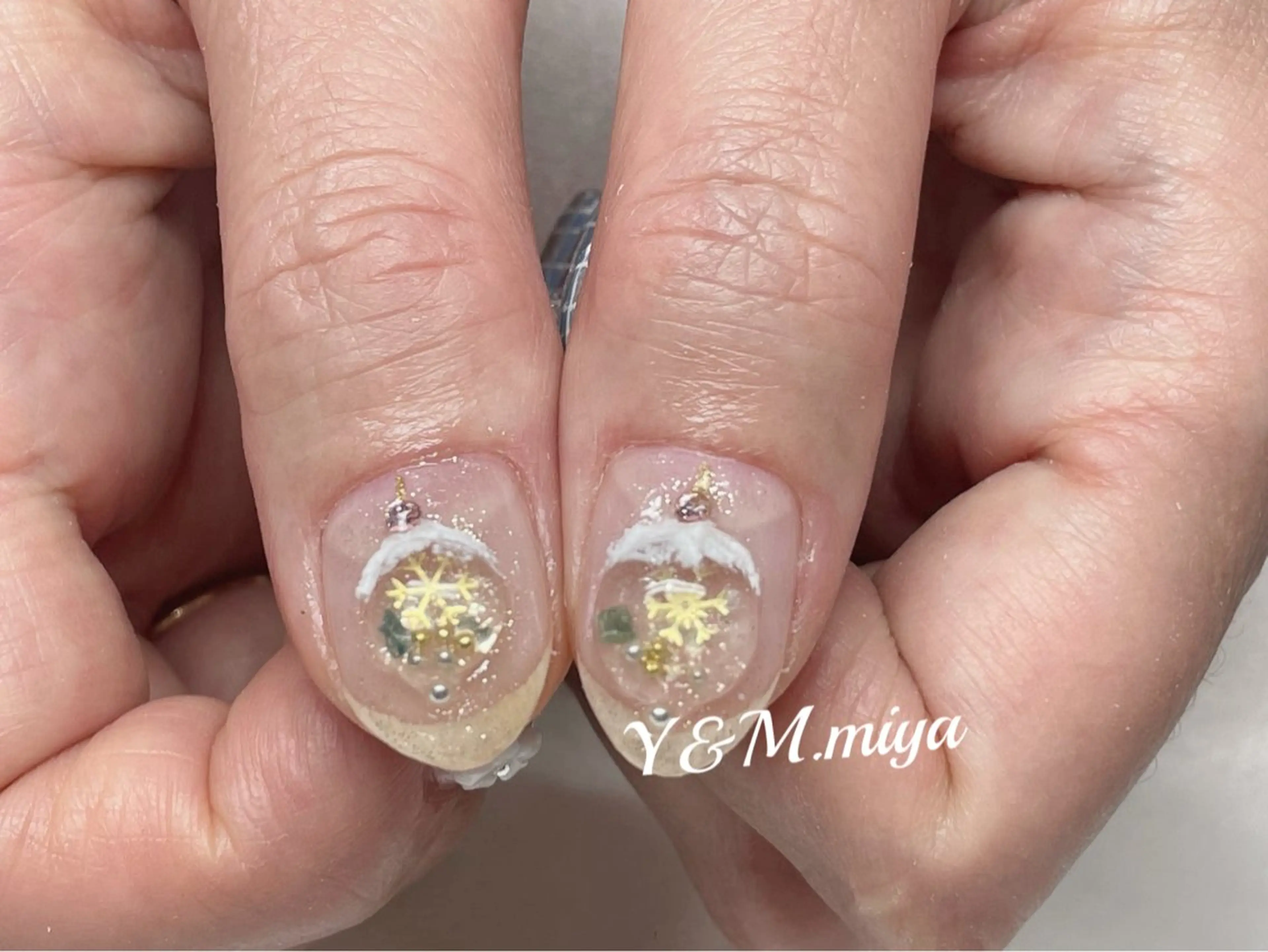 ネイル 冬ネイル クリスマス Ui_Amor (パラジェル)のネイルデザイン