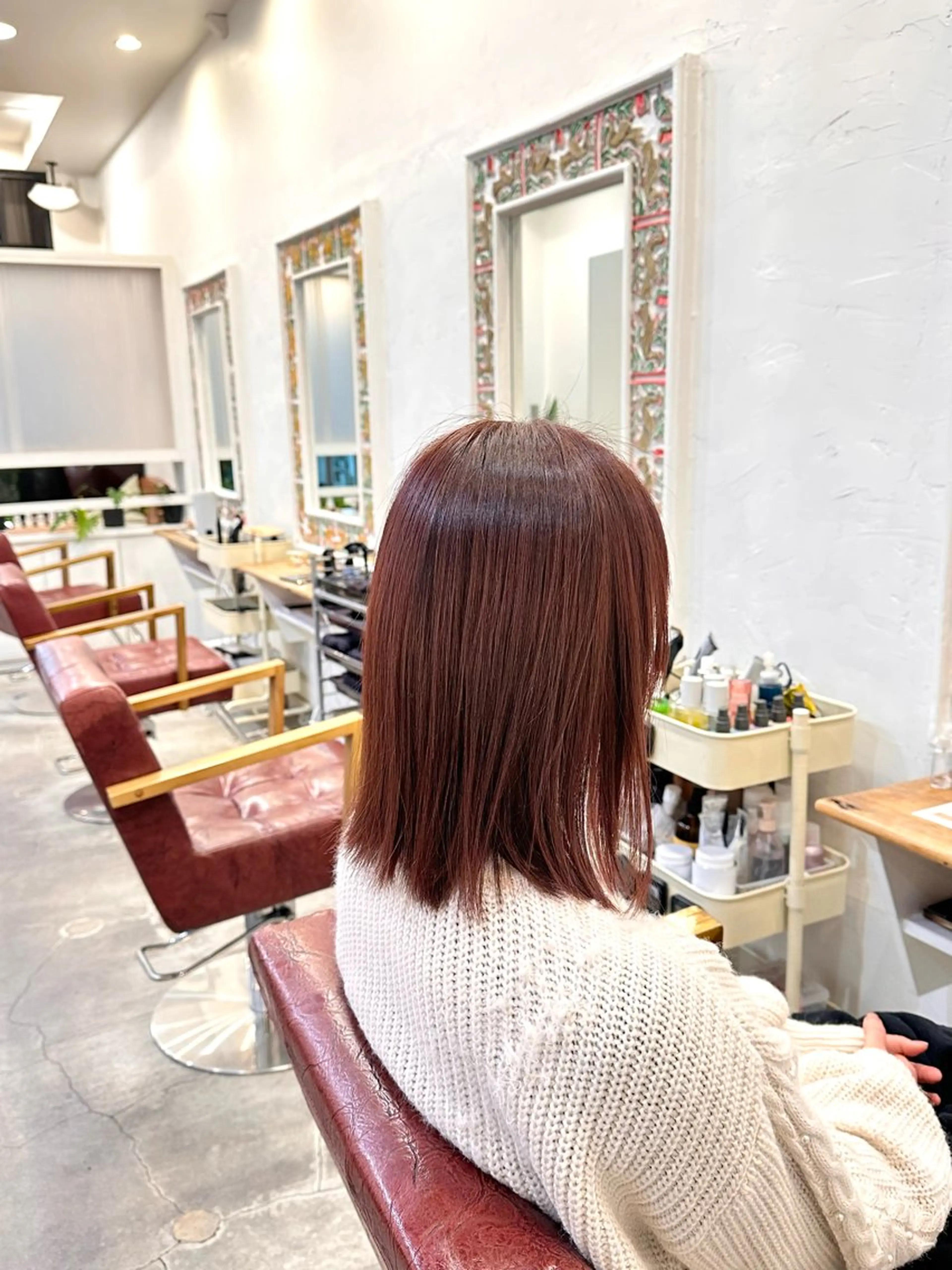 ミディアム カラー ヘアカラー トリートメント 村上 滉弥のヘアスタイル