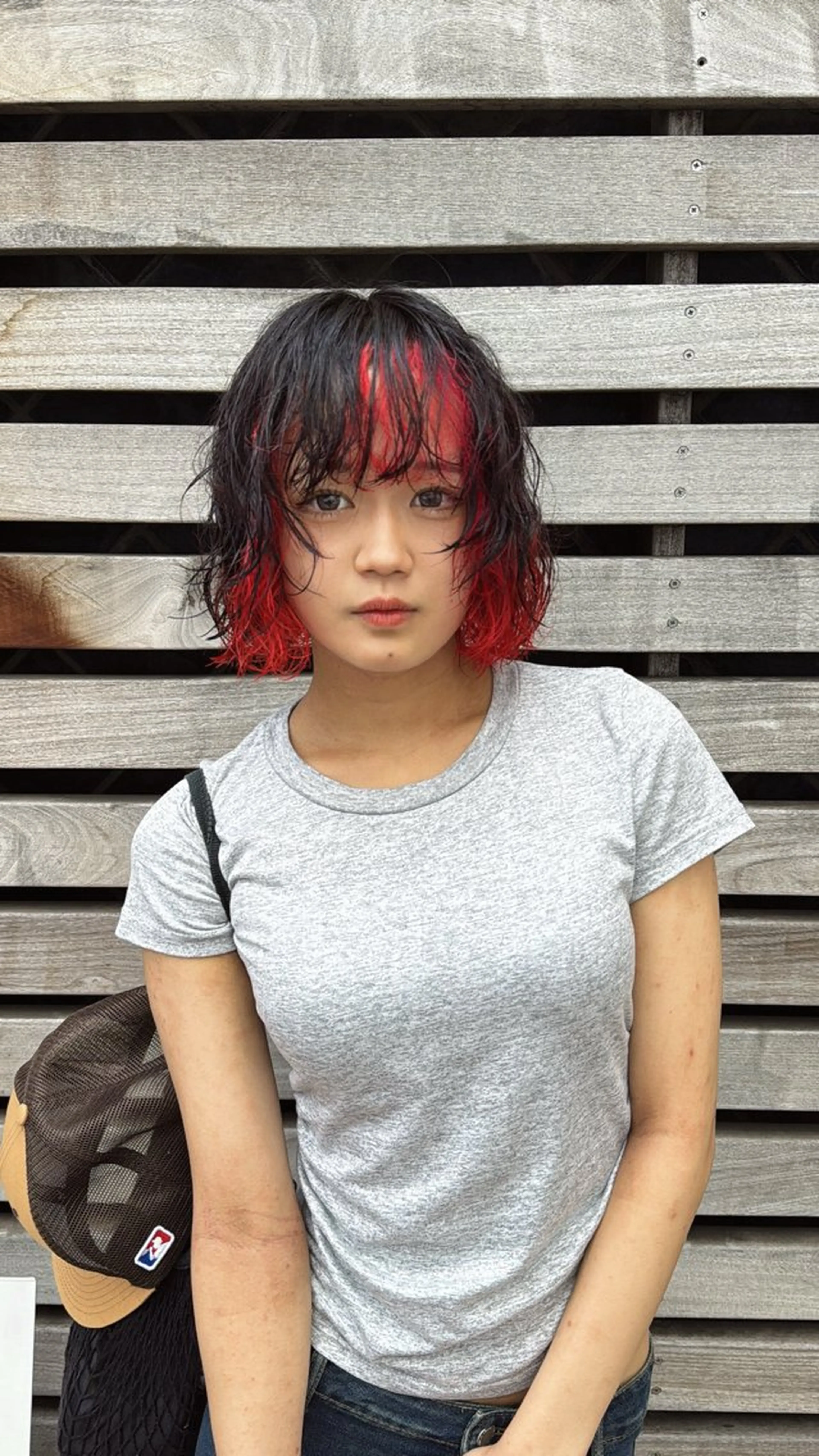 ショート カラー パーマ ウルフレイヤー エクステ/kokiのヘアスタイル