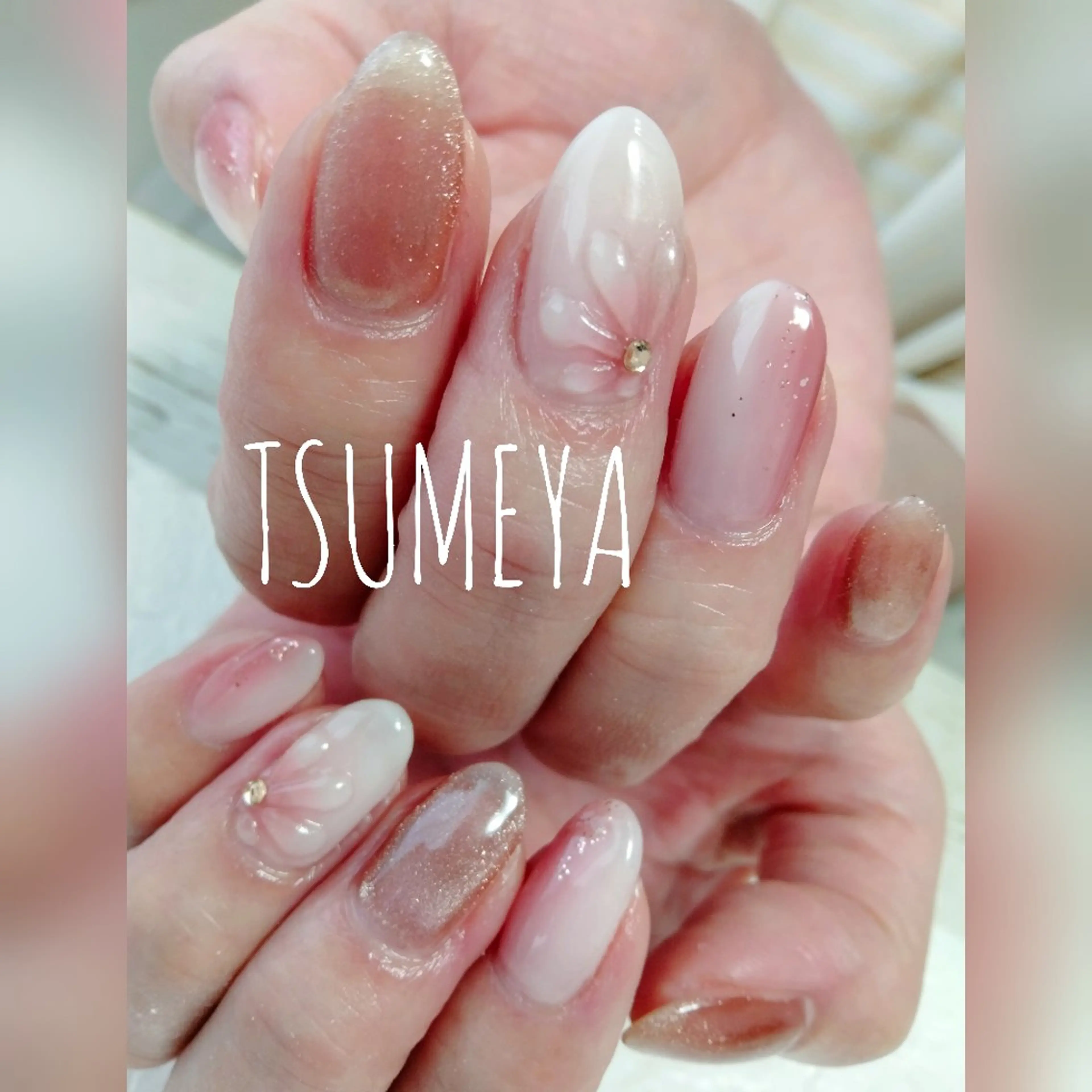 ネイル フラワーネイル ぷっくりネイル _TSUMEYA _のネイルデザイン