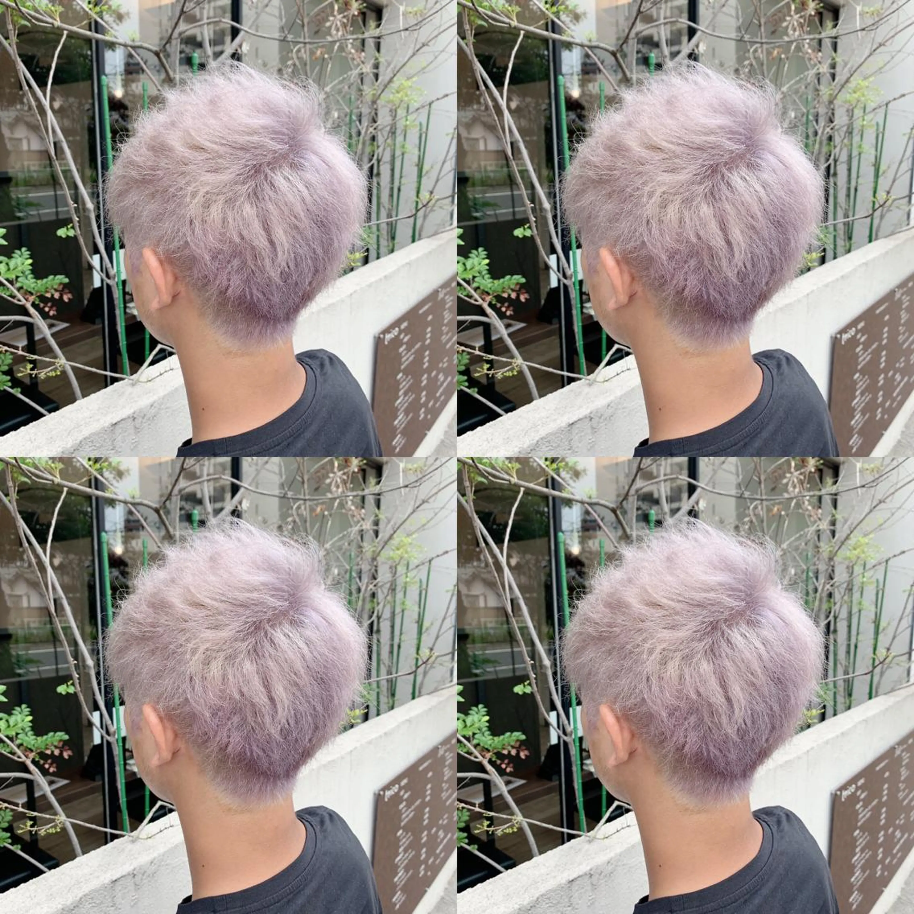 ショート カラー ハイトーンカラー ラベンダーカラー ヘアカラー 似合わせ/ブリーチ カラー.岡田友仁のヘアスタイル