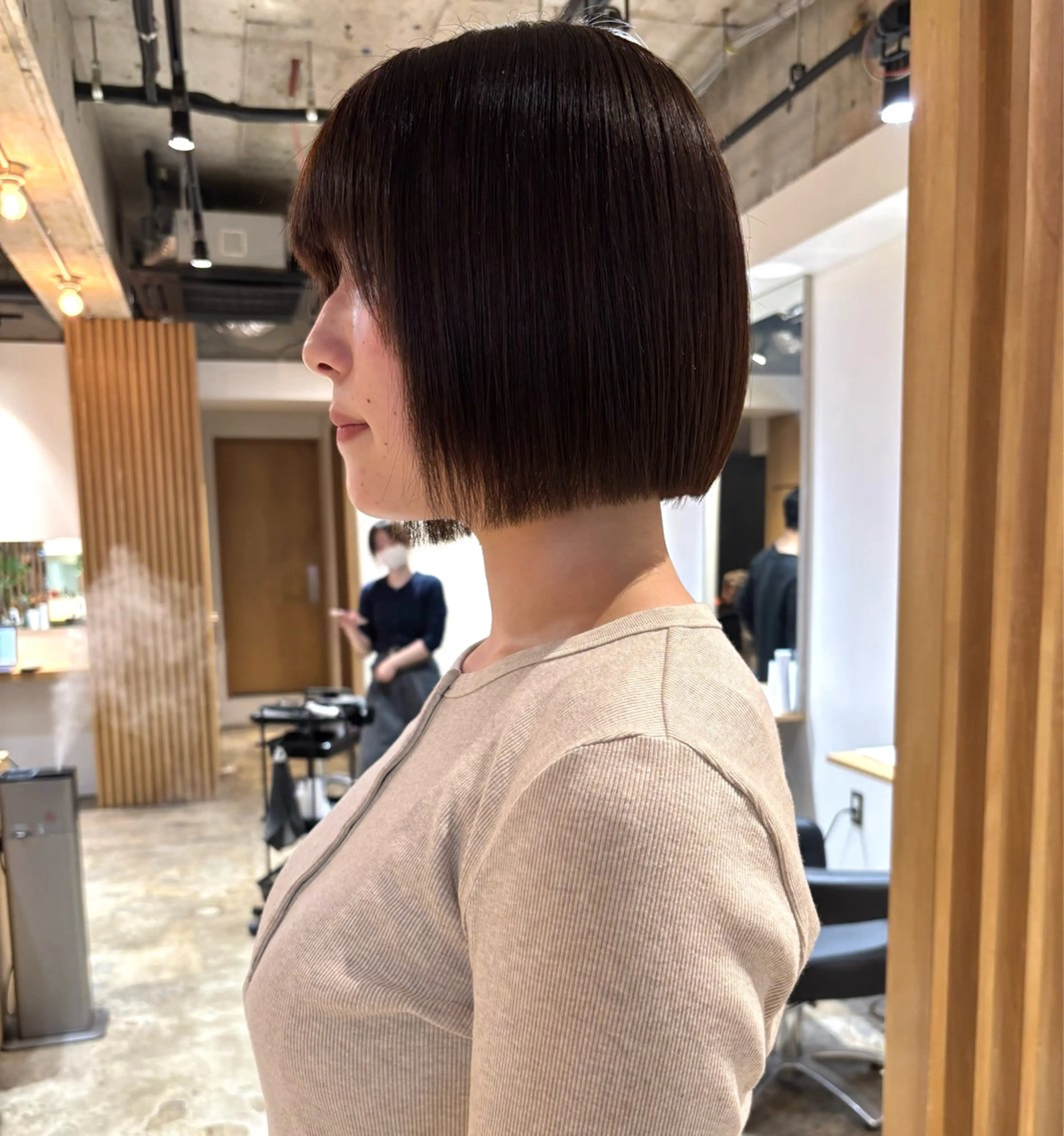 ショート カラー ベージュカラー ボブ 💛似合わせカット カラー💛 amiのヘアスタイル