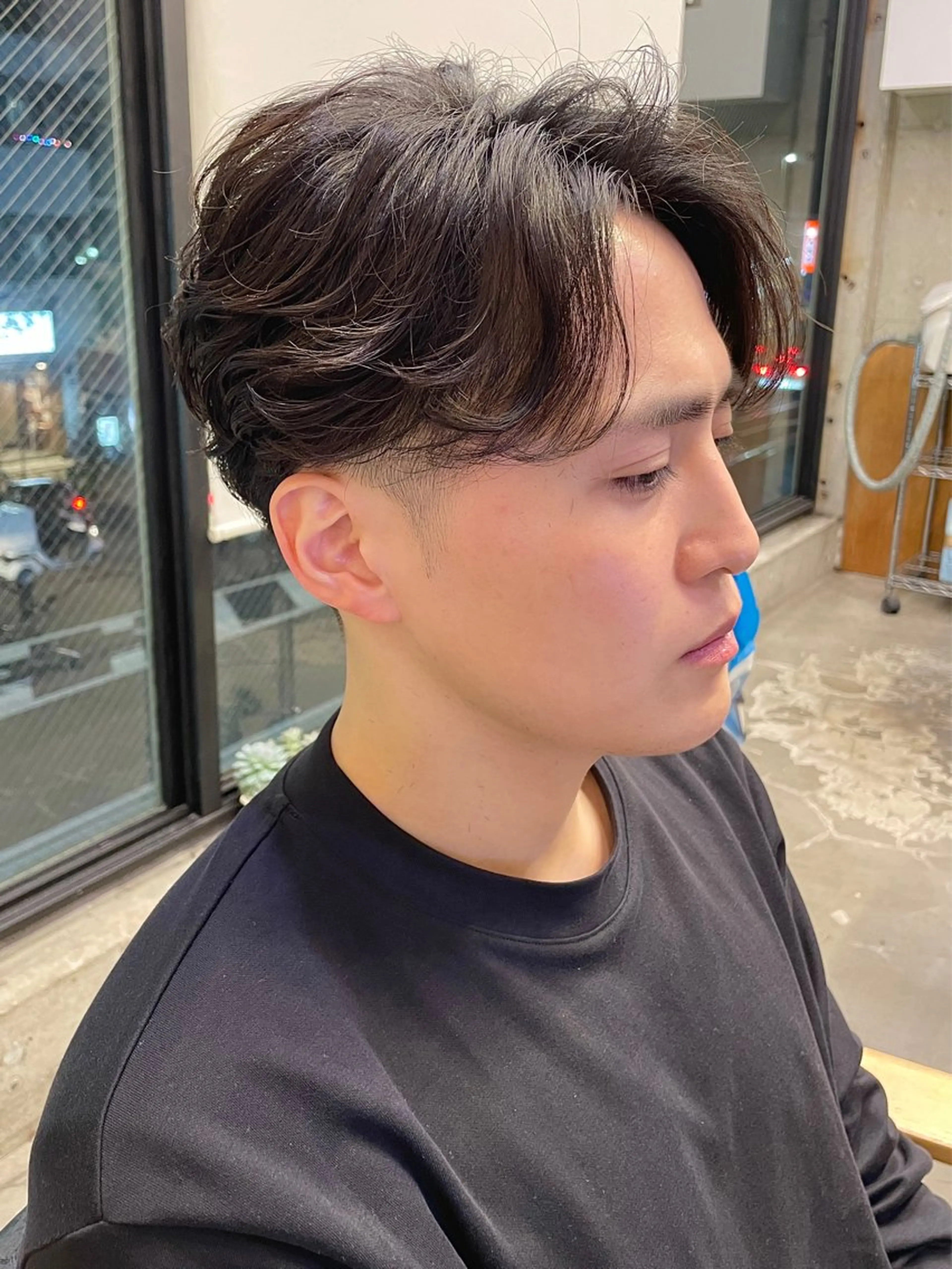 パーマ メンズ 西大島美容師 渡部仁太のヘアスタイル