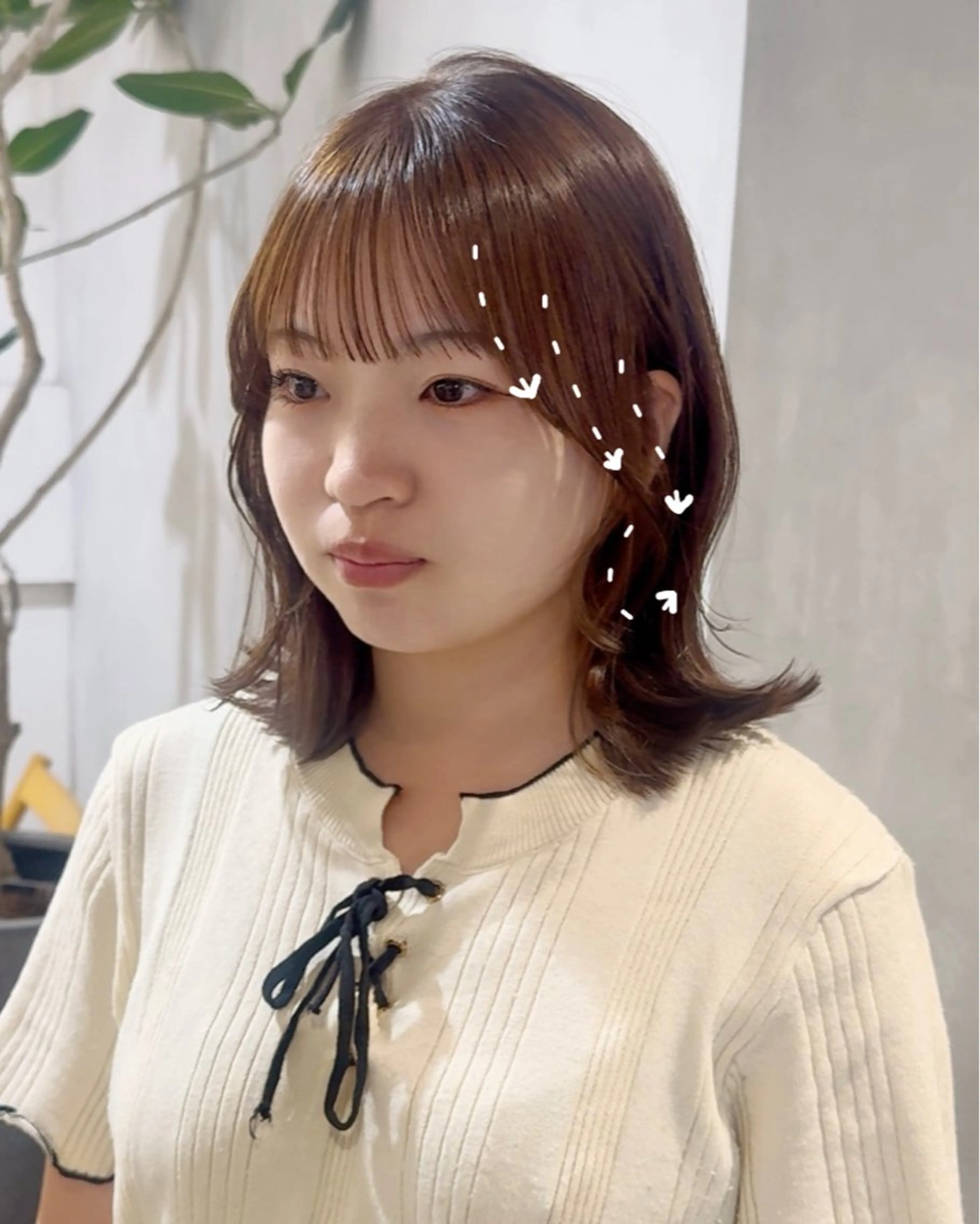 セミロング カット ヘアカラー トリートメント 新宿/顔周りカット +レイヤー=しずく♩のヘアスタイル
